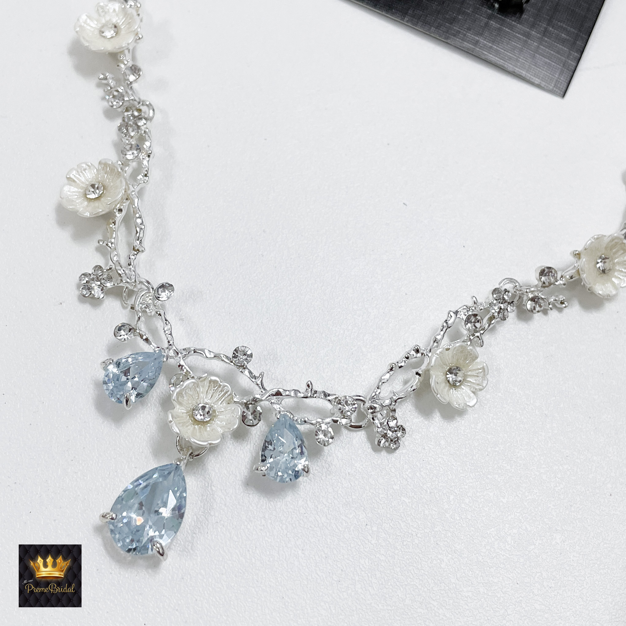 (พร้อมส่ง) สร้อยคอเพชร+ต่างหูแบบหนีบ 004 สร้อยคอเจ้าสาว สร้อยคอใส่ออกงาน สวยหรูดูแพง ถ่ายจากสินค้าจริง