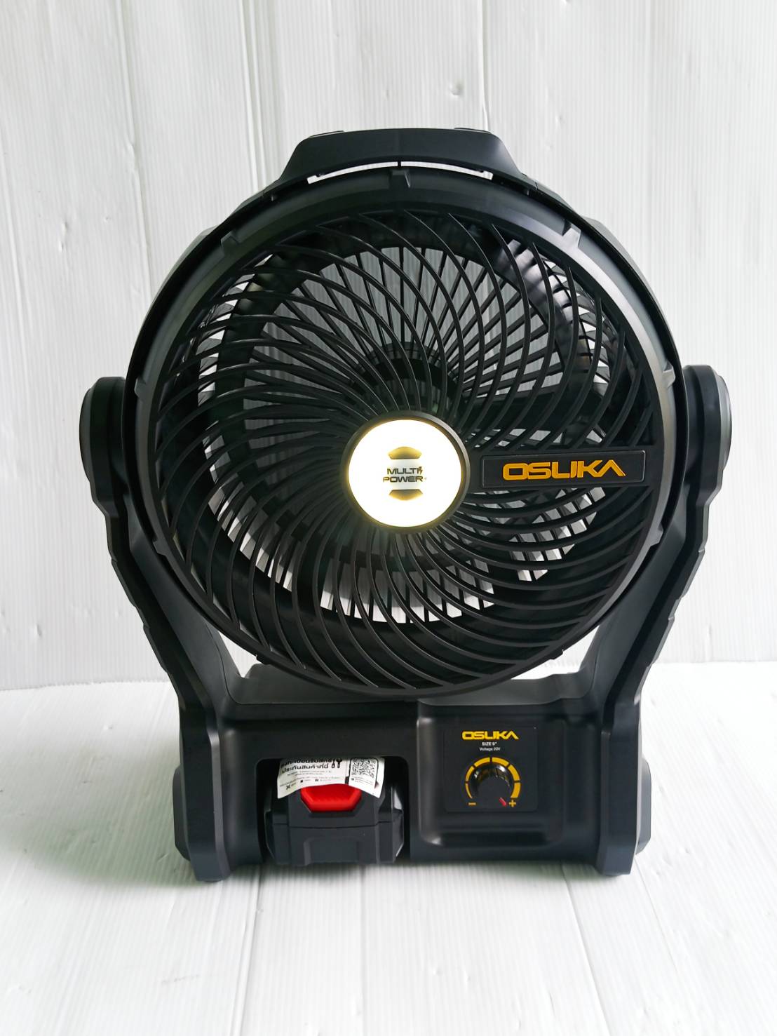SET B พัดลมไร้สาย 9" OCF762 + ก้อนแบต 4.0Ah OCB-204 OSUKA