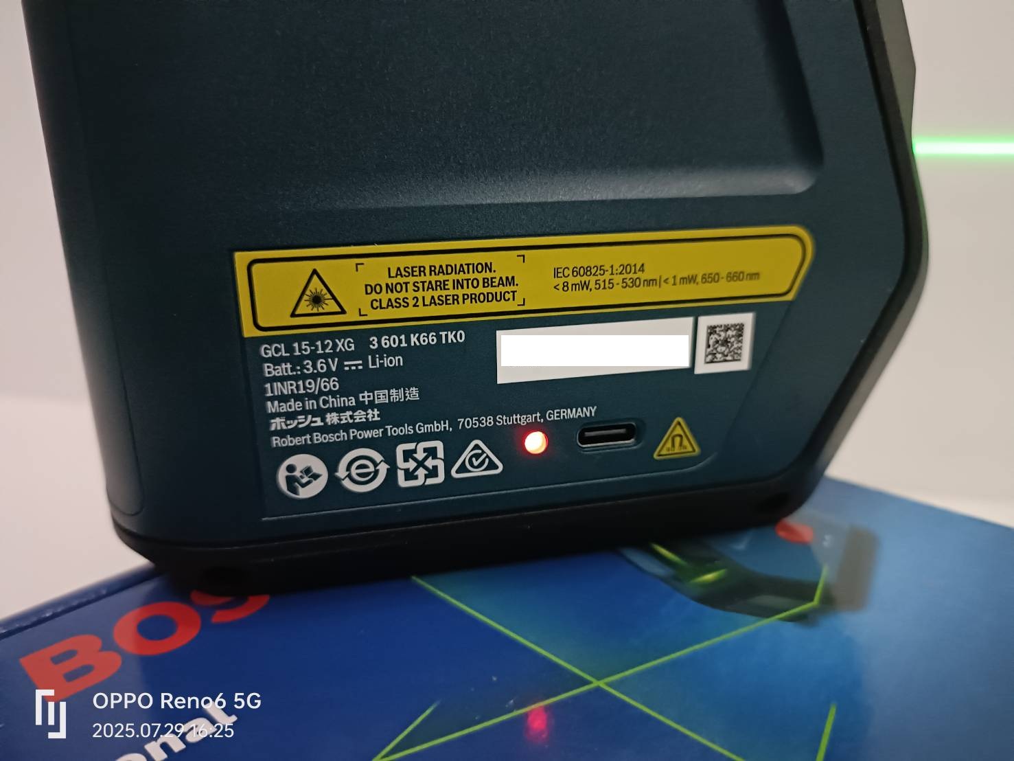 เลเซอร์กำหนดจุดและเส้นระดับ3.6V GCL15-12XG BOSCH 0601066TK0