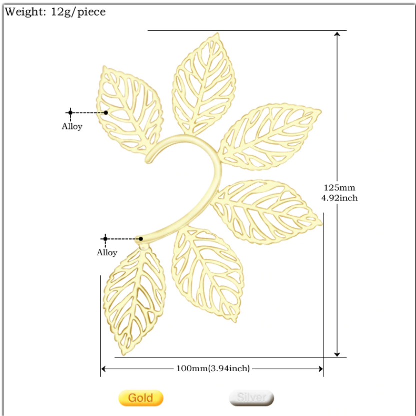 (พร้อมส่ง) Ear Cuff 013 (เฉพาะข้างซ้าย) สีทอง
