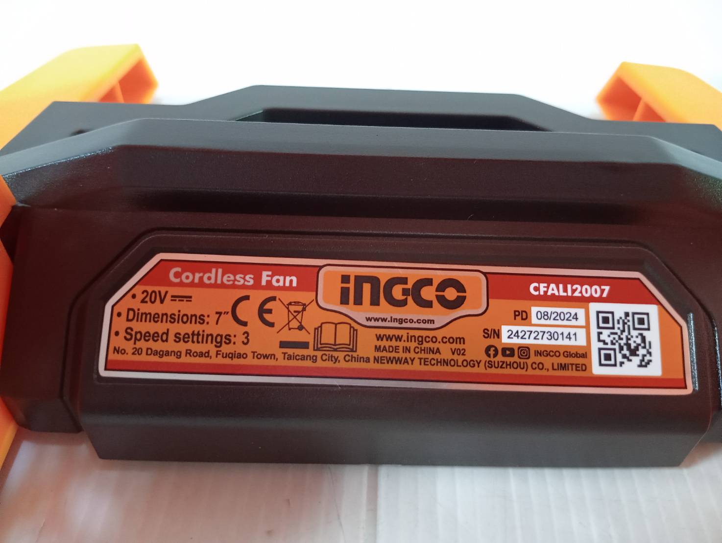พัดลมไร้สาย7" 20V CFALI2007 INGCO (ตัวเปล่า)
