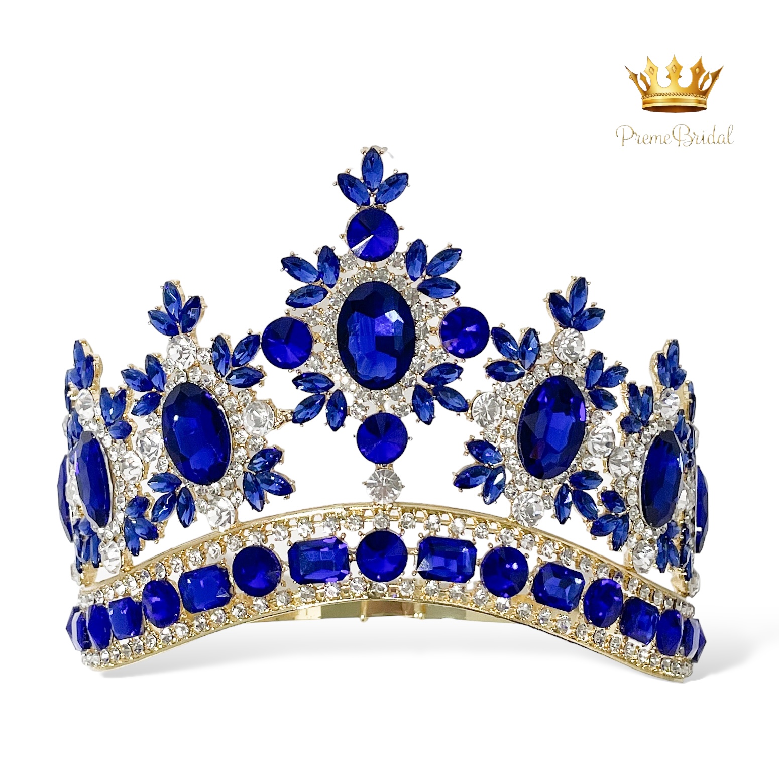 (พร้อมส่งจากไทย) มงกุฏ 100 สีน้ำเงิน มงกุฎนางงาม มงกุฎเพชร มงกุฎประกวด สินค้าพร้อมส่ง ไม่ต้องรอนาน งานพรีเมี่ยม