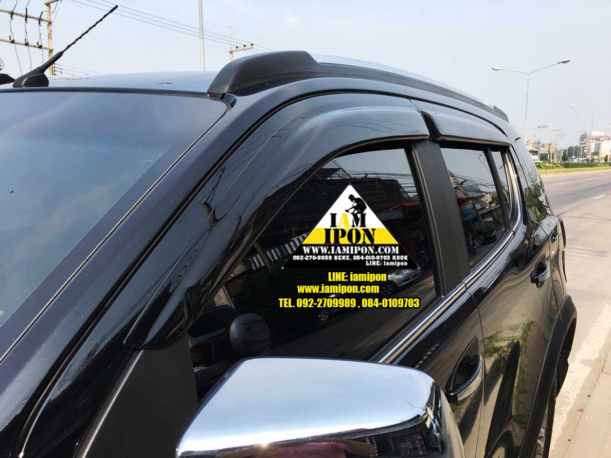 WINDOW RAIN VISOR CHEVROLET TRAILBLAZER BLACK กันสาดดำเชฟโรเลตเทรลเบลเซอร์