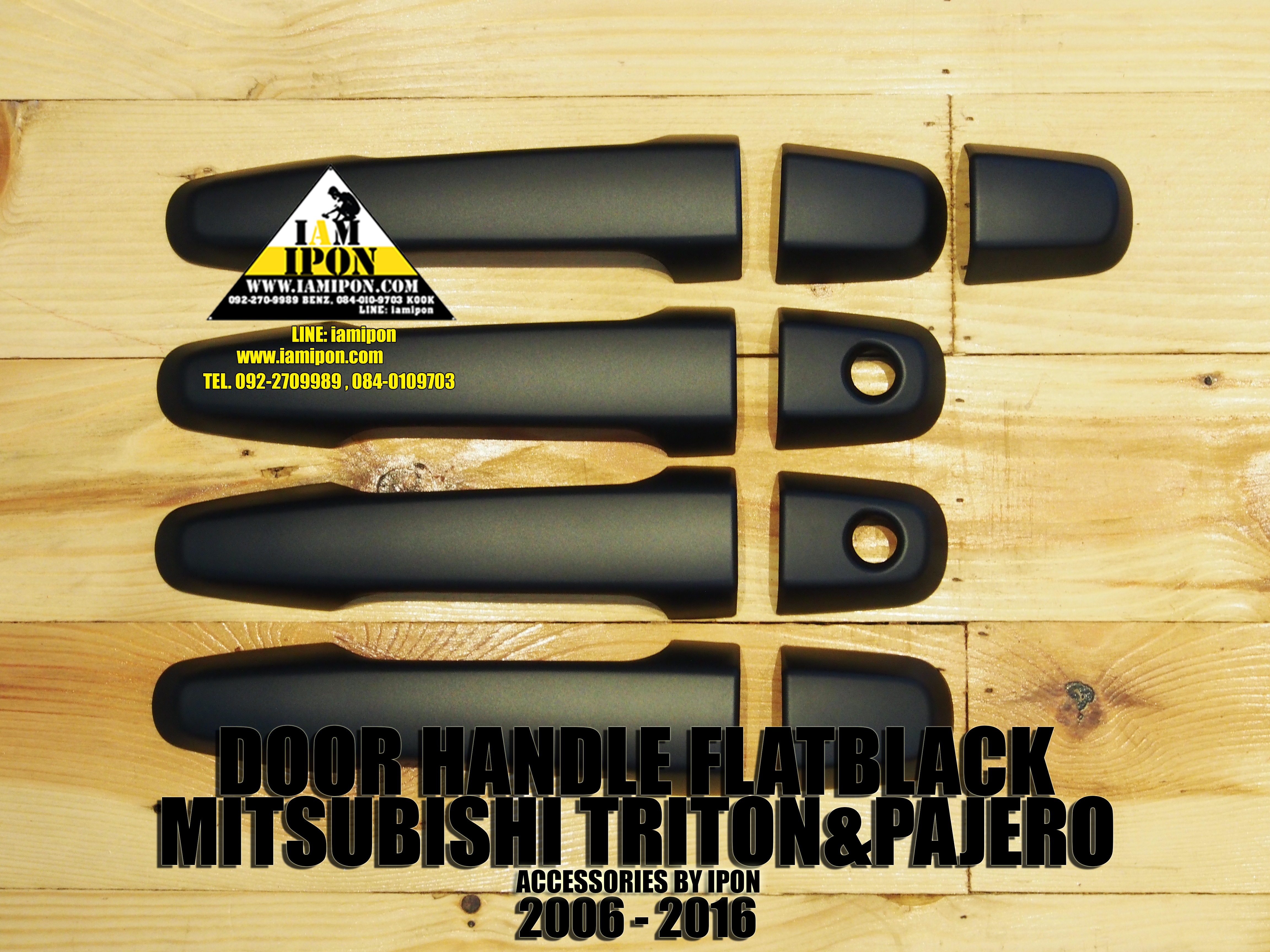 DOOR HANDLE MITSUBISHI PAJEROSPORT 2009-2012 FLATBLACK ครอบมือจับดำด้านมิสซูบิชิ ปาเจโร่สปอร์ต 2009-2012