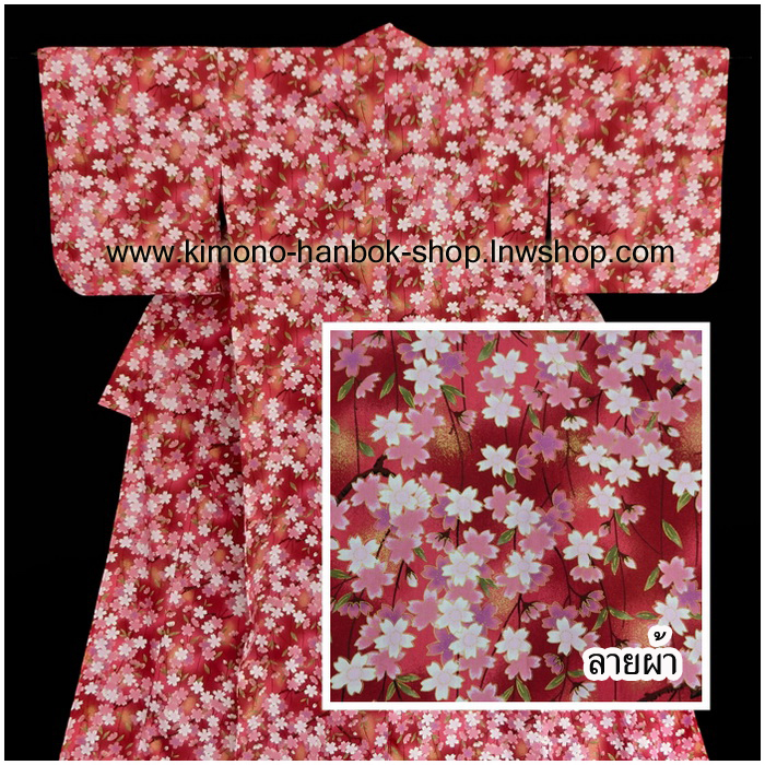 set.ยูกาตะสีแดงลายซากุระกิโมโน02