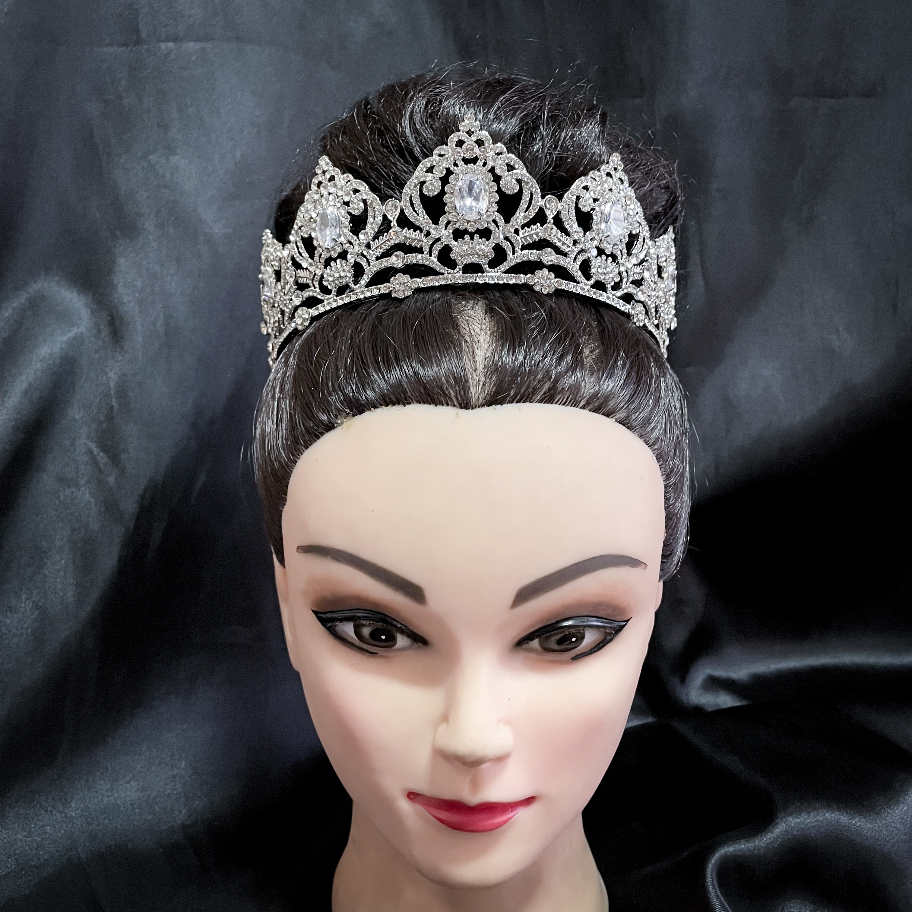 (พร้อมส่ง) เทียร่า 312 สีเงิน มงกุฎนางงาม งานสวย ปราณีต QCเพชรทุกเม็ด สินค้าพร้อมส่งจากไทย