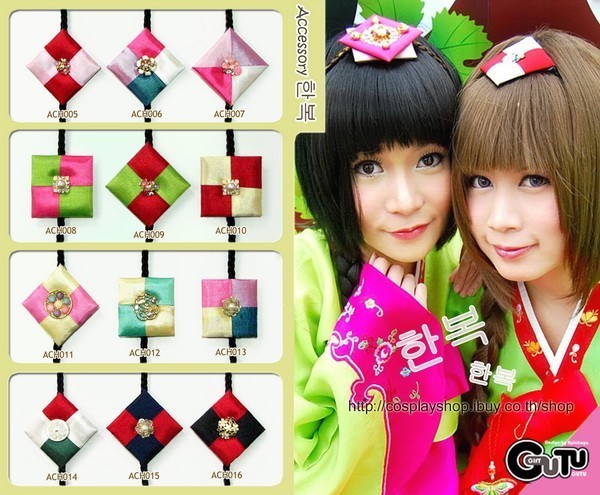 เครื่องประดับผมเกาหลี รุ่นผ้าต่อสีผสม 02(สั่งได้ทุกสี)