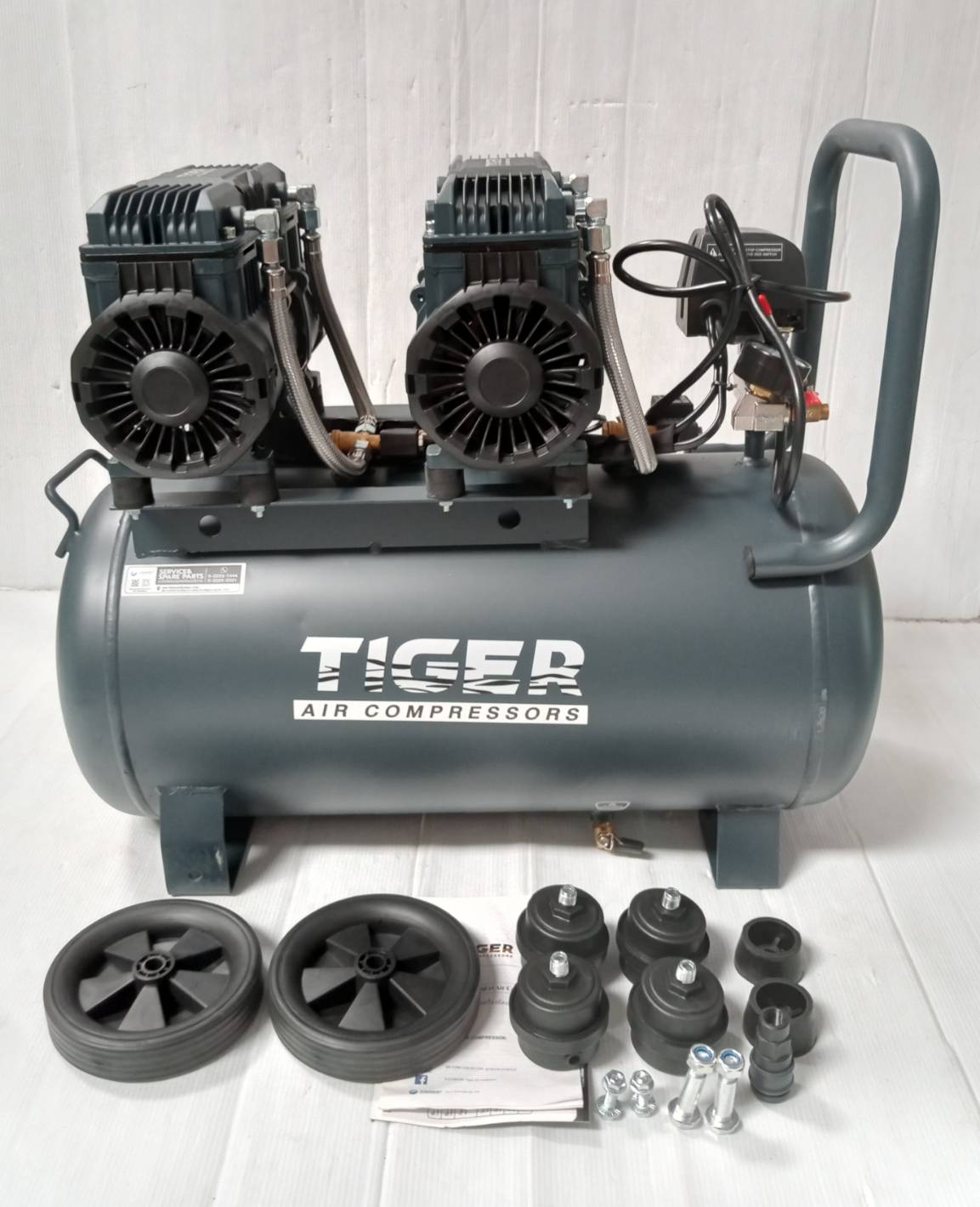 ปั้มลมเสียงเงียบ TIGER 50 ลิตร รุ่น JAGUAR-50