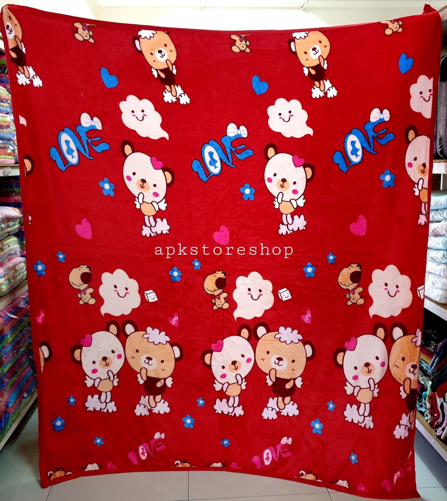 ขายส่ง ผ้าห่มนาโน แบบหนา #APK138-ลายการ์ตูน กุ๊นขอบ ส่ง 138 บาท