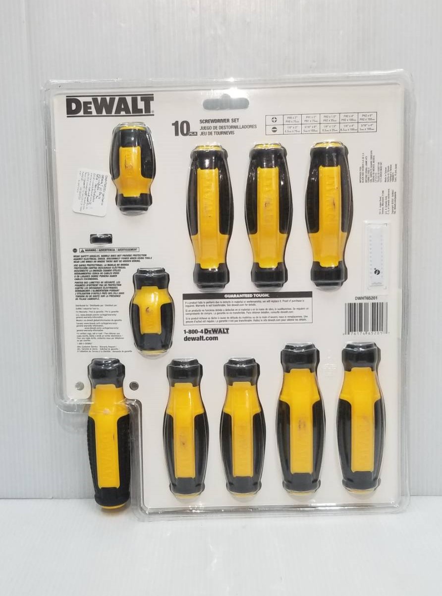 ชุดไขควง 10ชิ้น DWHT65201 DEWALT