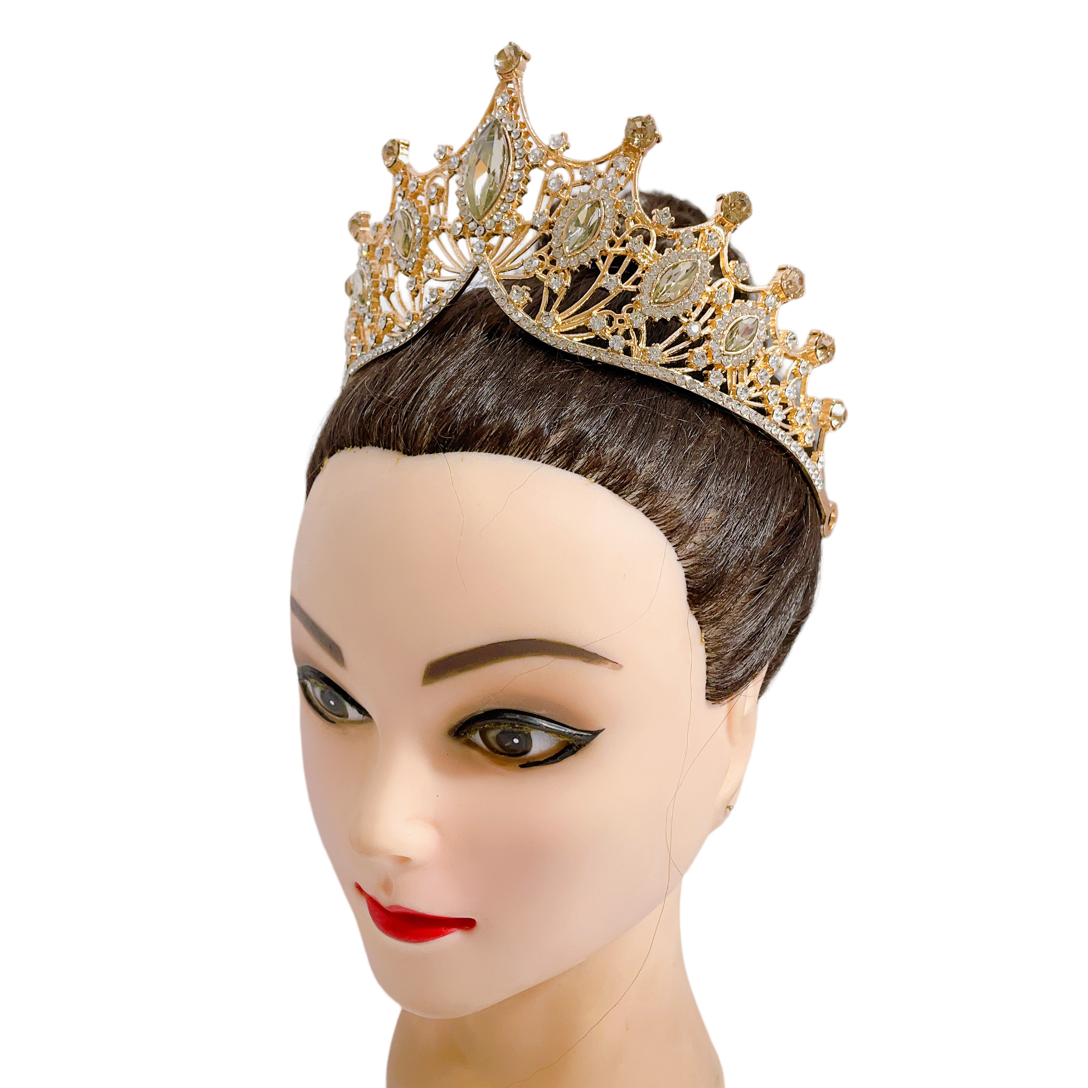 (พร้อมส่ง) เทียร่า 303 สีทอง-เหลือง มงกุฎนางงาม งานสวย ปราณีต QCเพชรทุกเม็ด สินค้าพร้อมส่งจากไทย