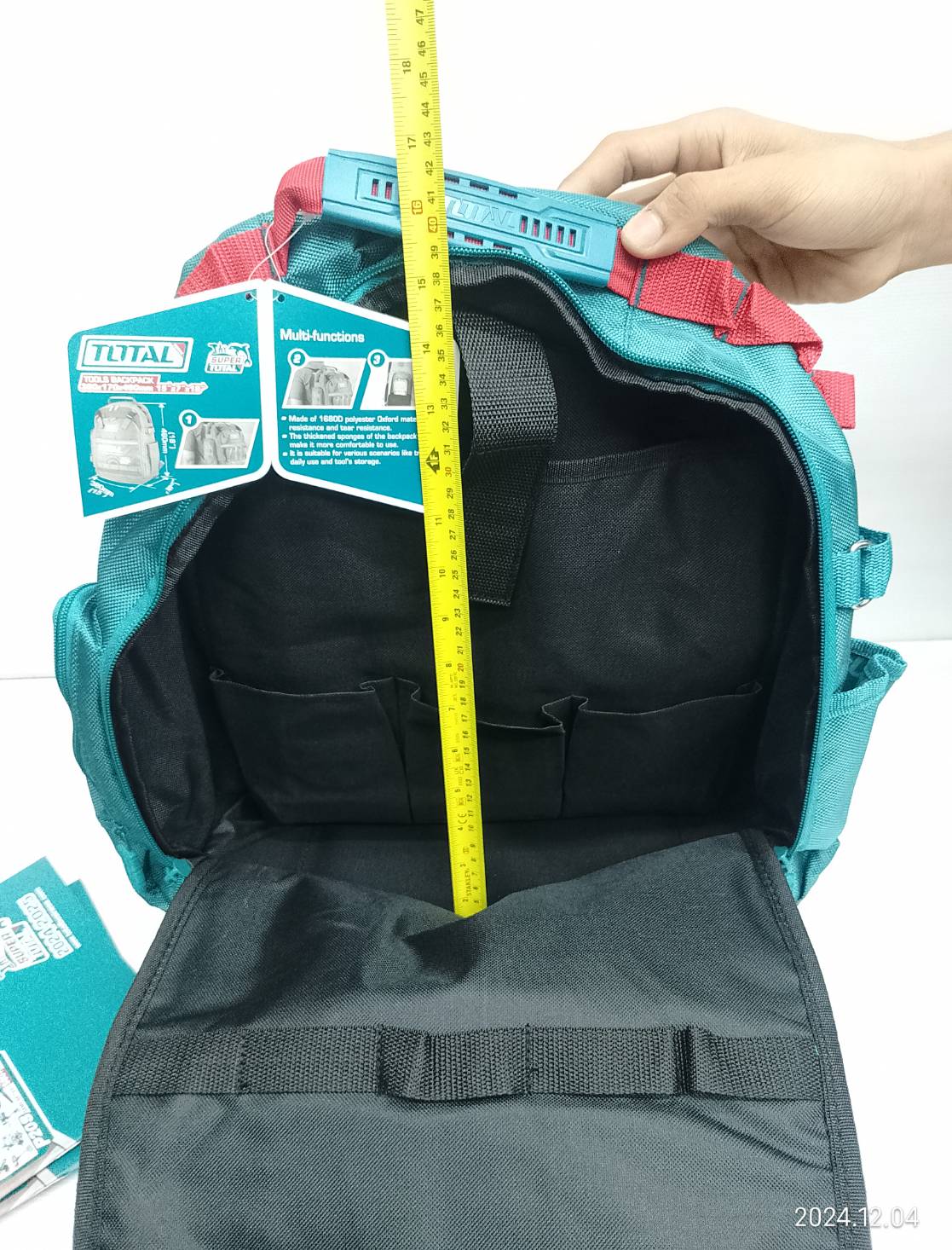 TOTAL กระเป๋าเป้ใส่เครื่องมือช่าง สะพายหลัง รุ่น THBP02025