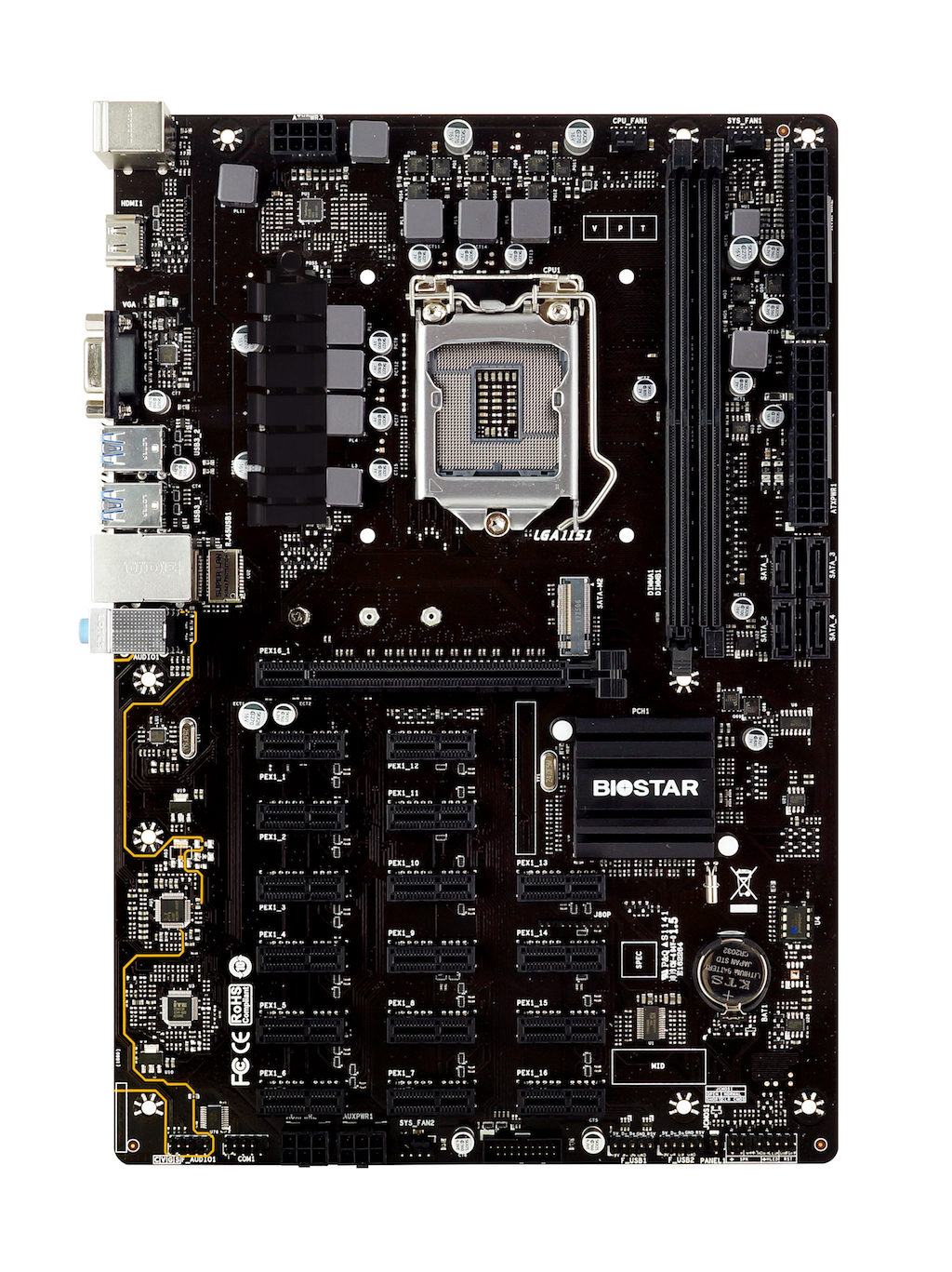 Biostar Mainboard Bitcoin BSR-IH37CAHS TB360-BTCExpert