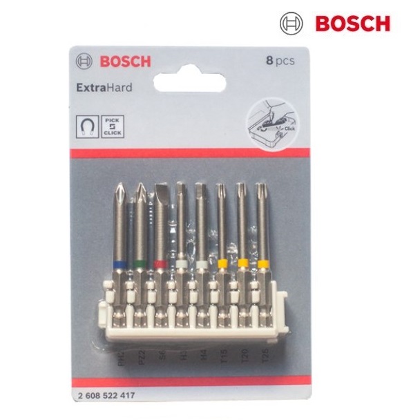 ชุดหัวไขควง65mm. Bits Pack PH2, PZ, SL, Torx, Hex BOSCH