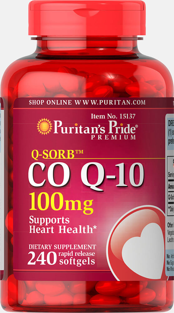 ผลิตภัณฑ์อาหารเสริม โคคิวเท็น Puritan Co Q10 / 100 mg 240 Softgels