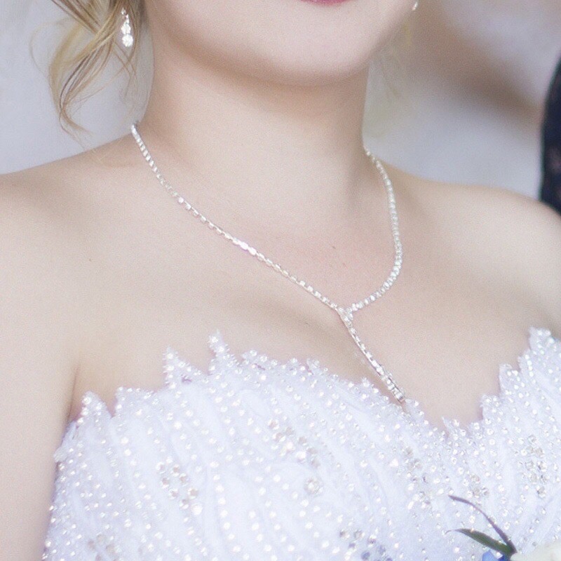 (พร้อมส่ง) สร้อยคอ+ต่างหู 005 (เข็ม)