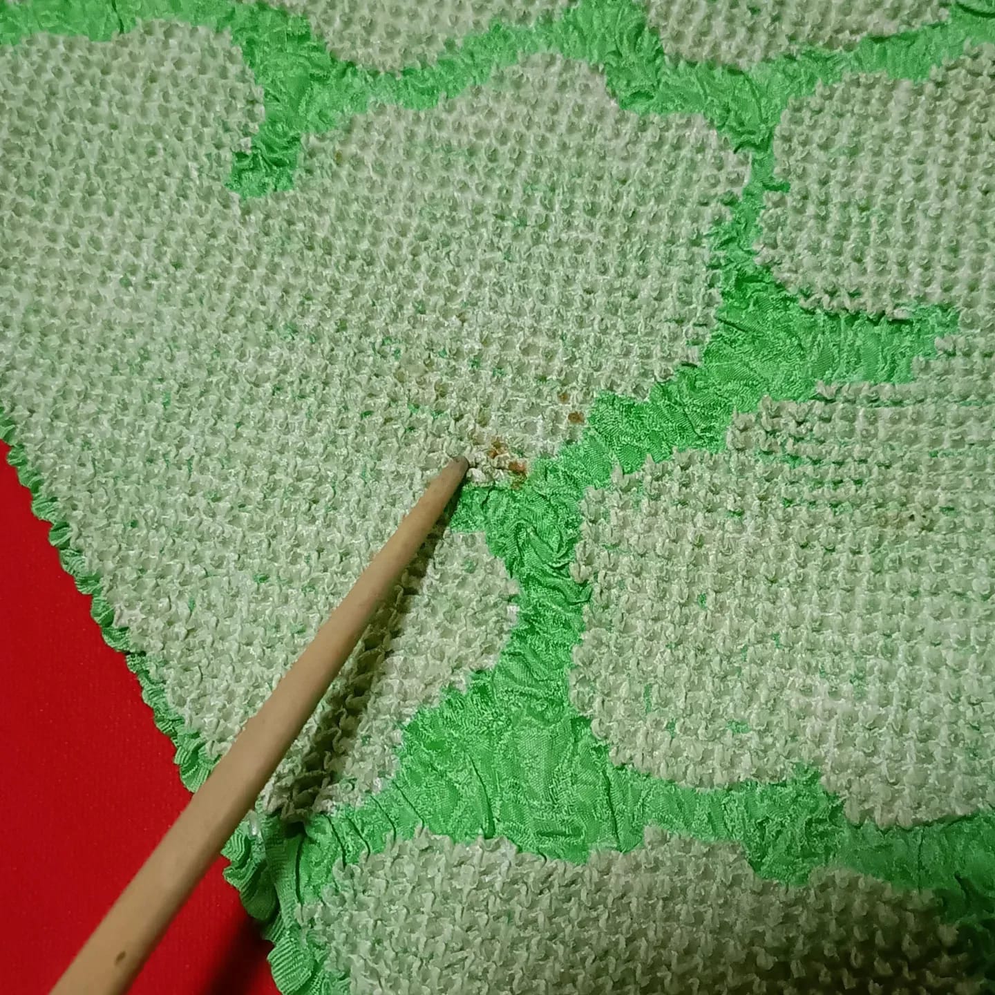 setผ้าชิโบริ+เชื่อกประดับโอบิ เขียว05