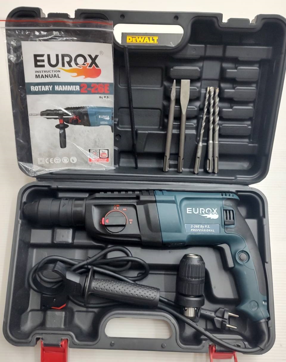 สว่านโรตารี่3ระบบ 2-26E EUROX ถอดหัวได้