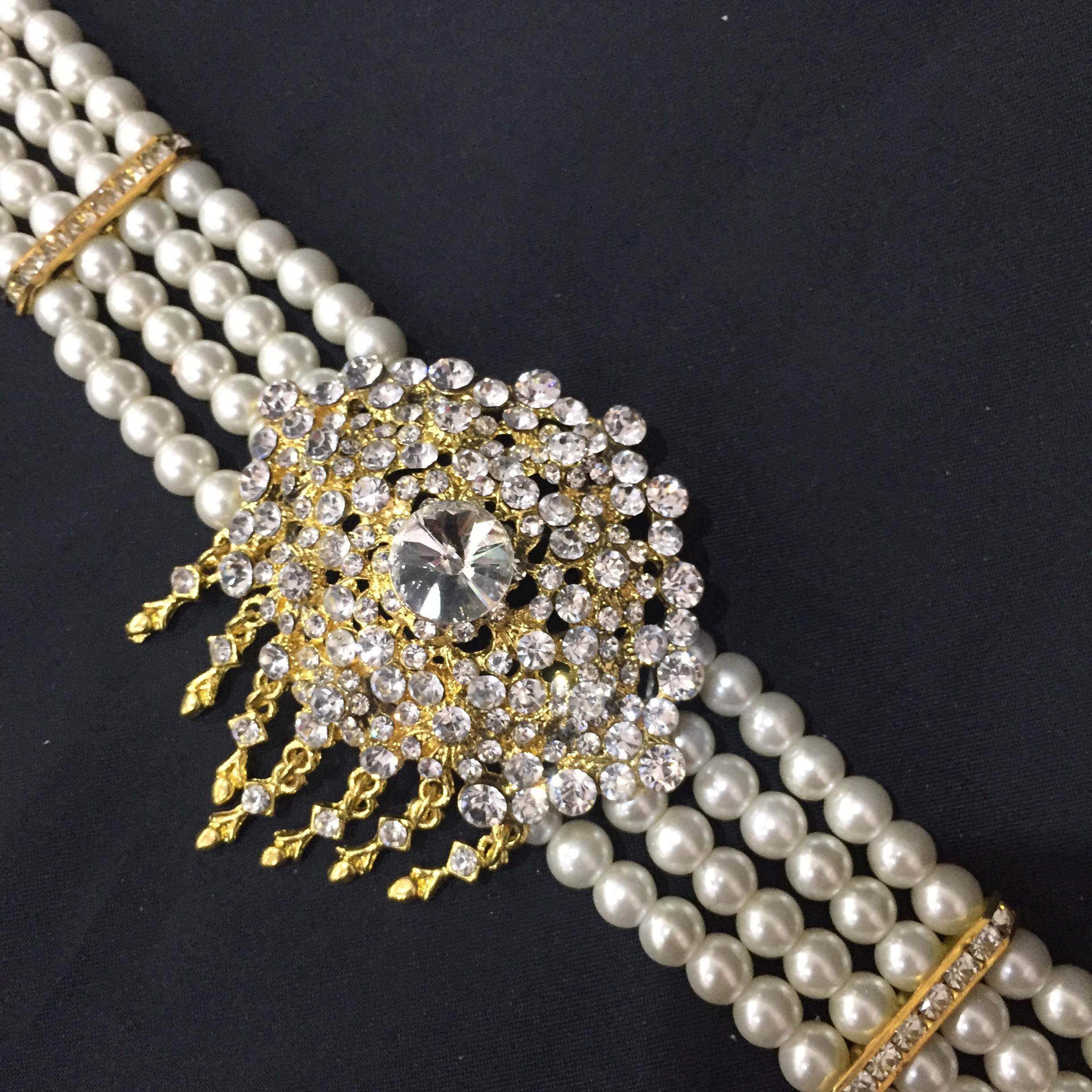 (พร้อมส่ง) เข็มขัดมุก022