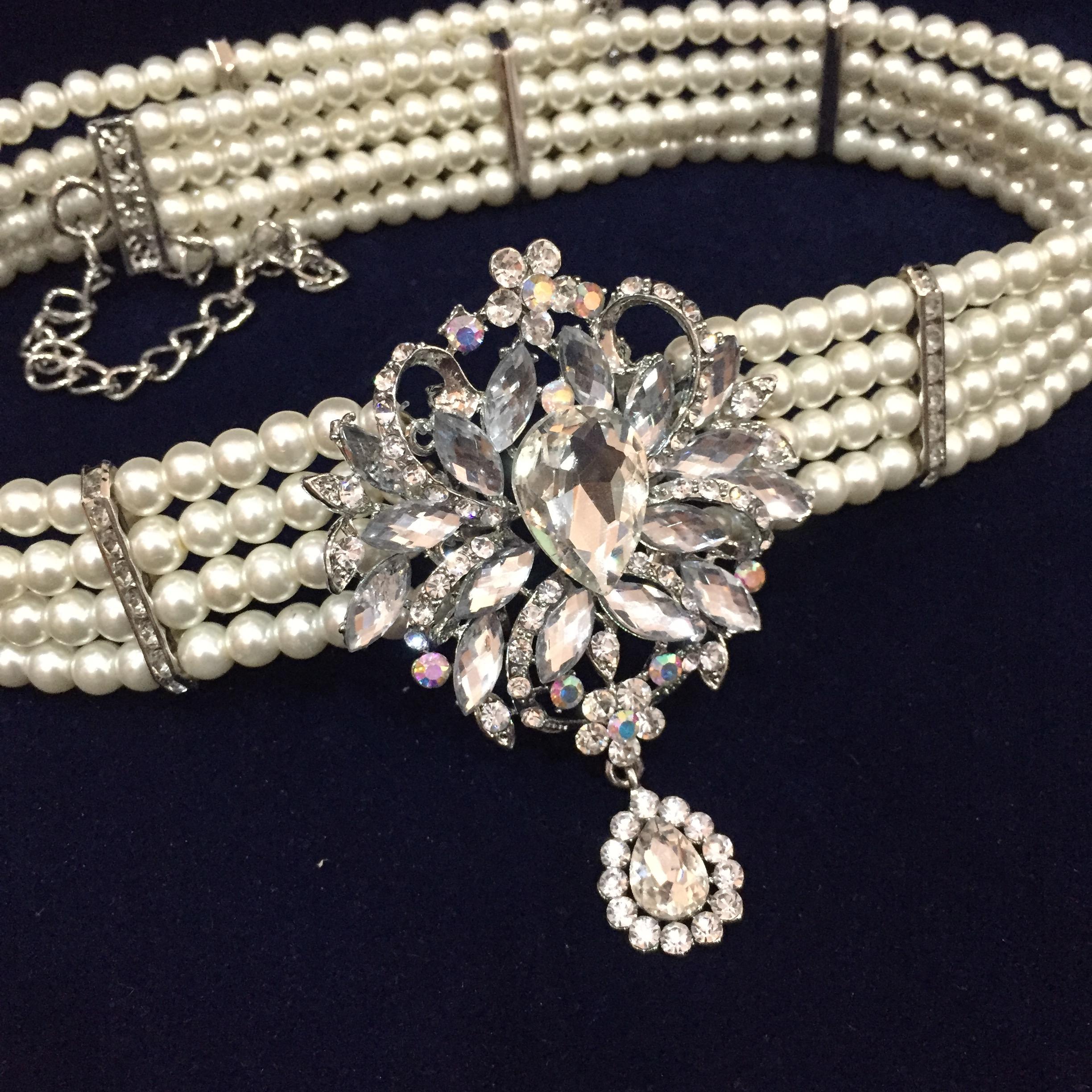 (พร้อมส่ง) เข็มขัดมุก015