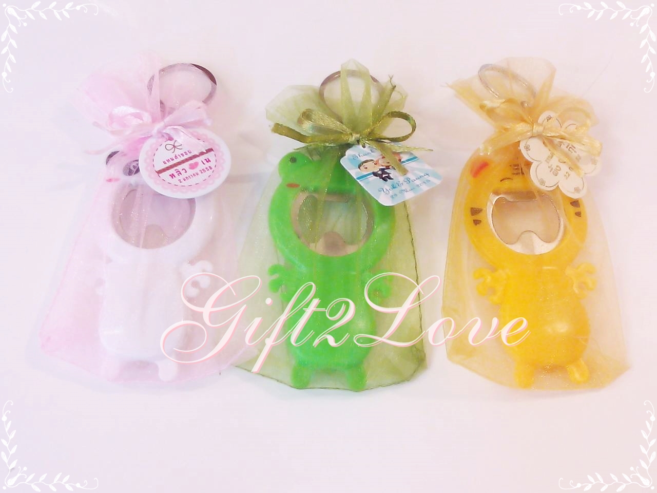 ที่เปิดขวดไฟฉายและพวงกุญแจ แพคถุงผ้าแก้ว