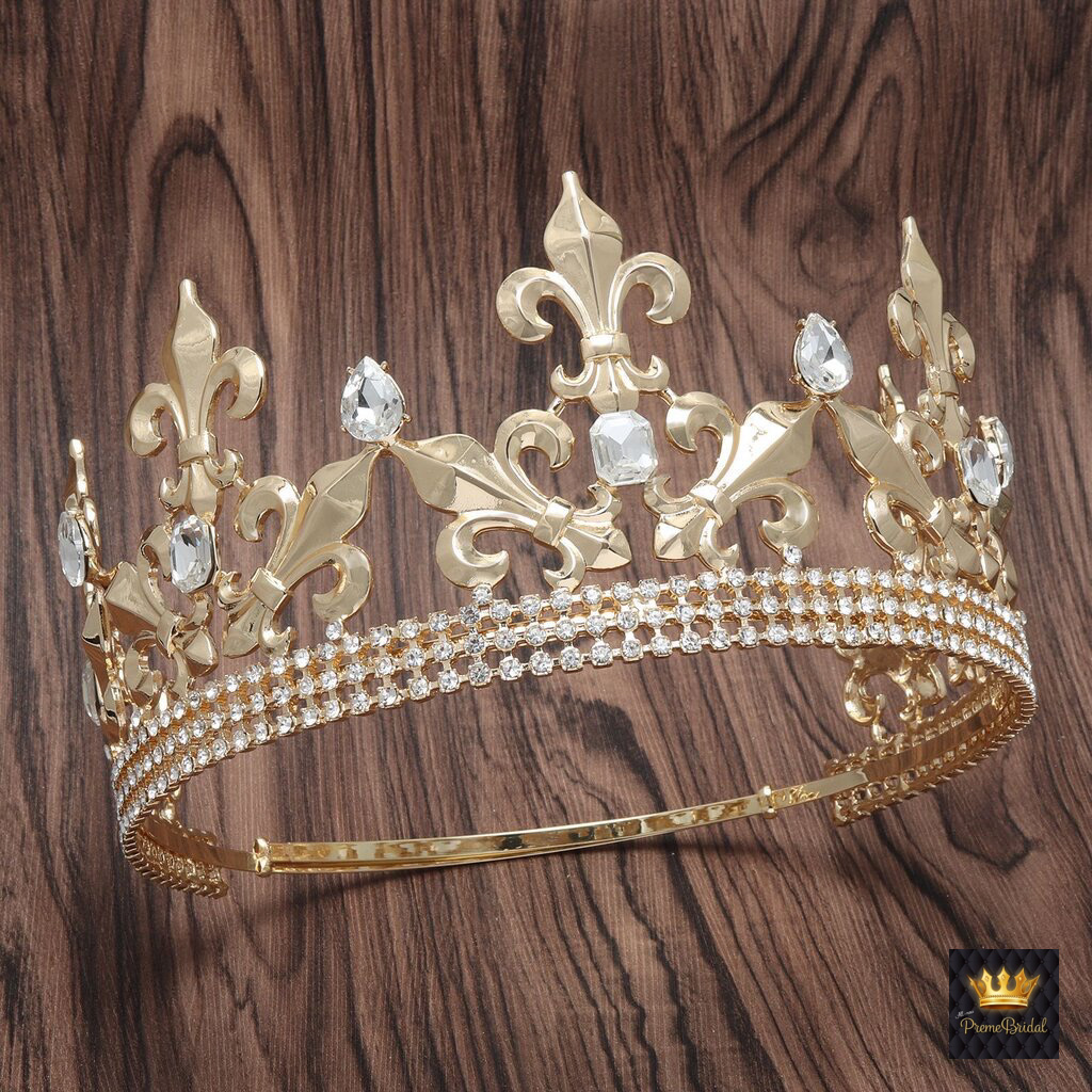 (พร้อมส่ง) มงกุฏผู้ชาย 060 พลอยสีขาว ตัวเรือนสีทอง มงกุฎผู้ชาย มงกุฎเจ้าชาย งานสวย ปราณีต QCเพชรทุกเม็ด สินค้าพร้อมส่งจากไทย