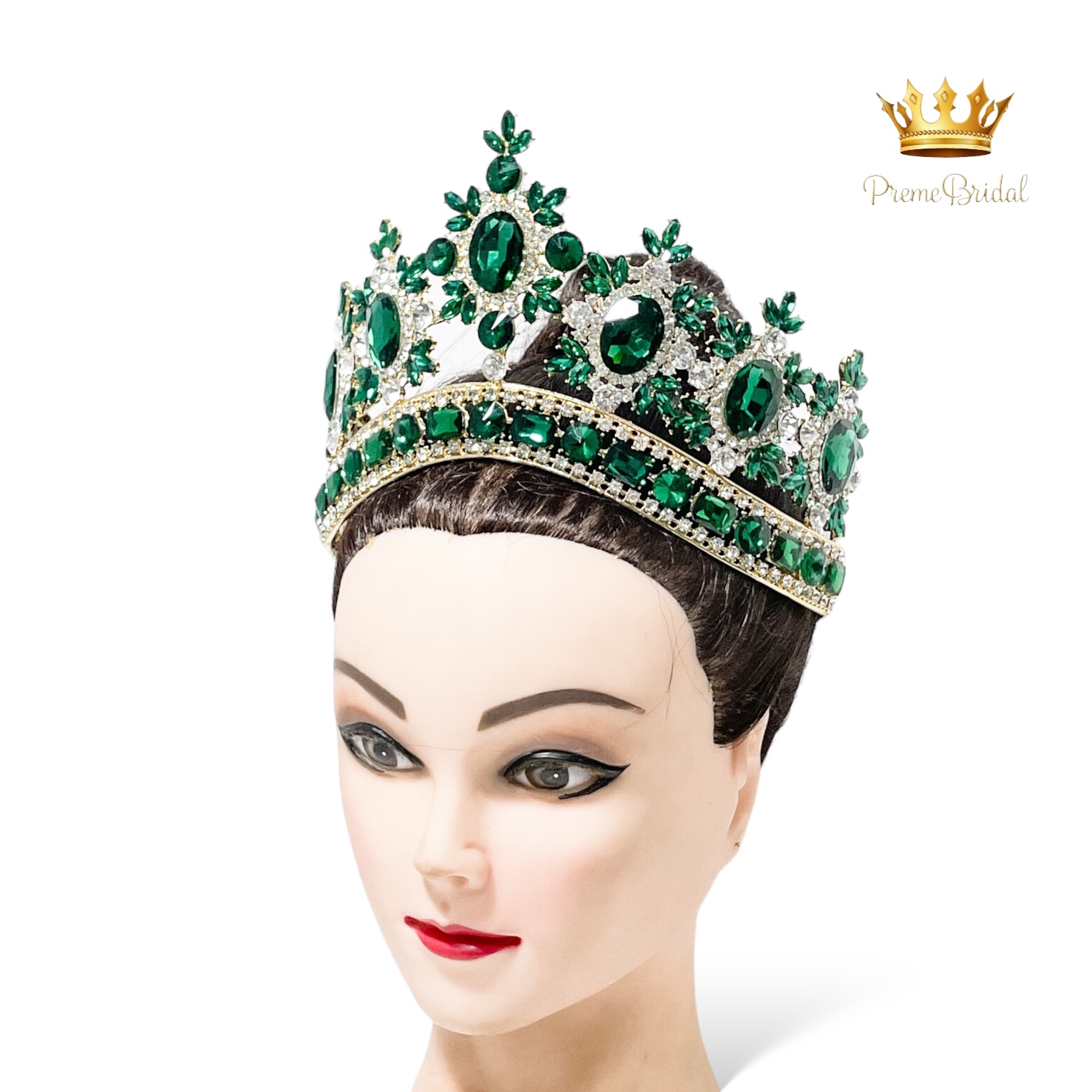 (พร้อมส่งจากไทย) มงกุฏ 100 สีเขียว มงกุฎนางงาม มงกุฎเพชร มงกุฎประกวด สินค้าพร้อมส่ง ไม่ต้องรอนาน งานพรีเมี่ยม