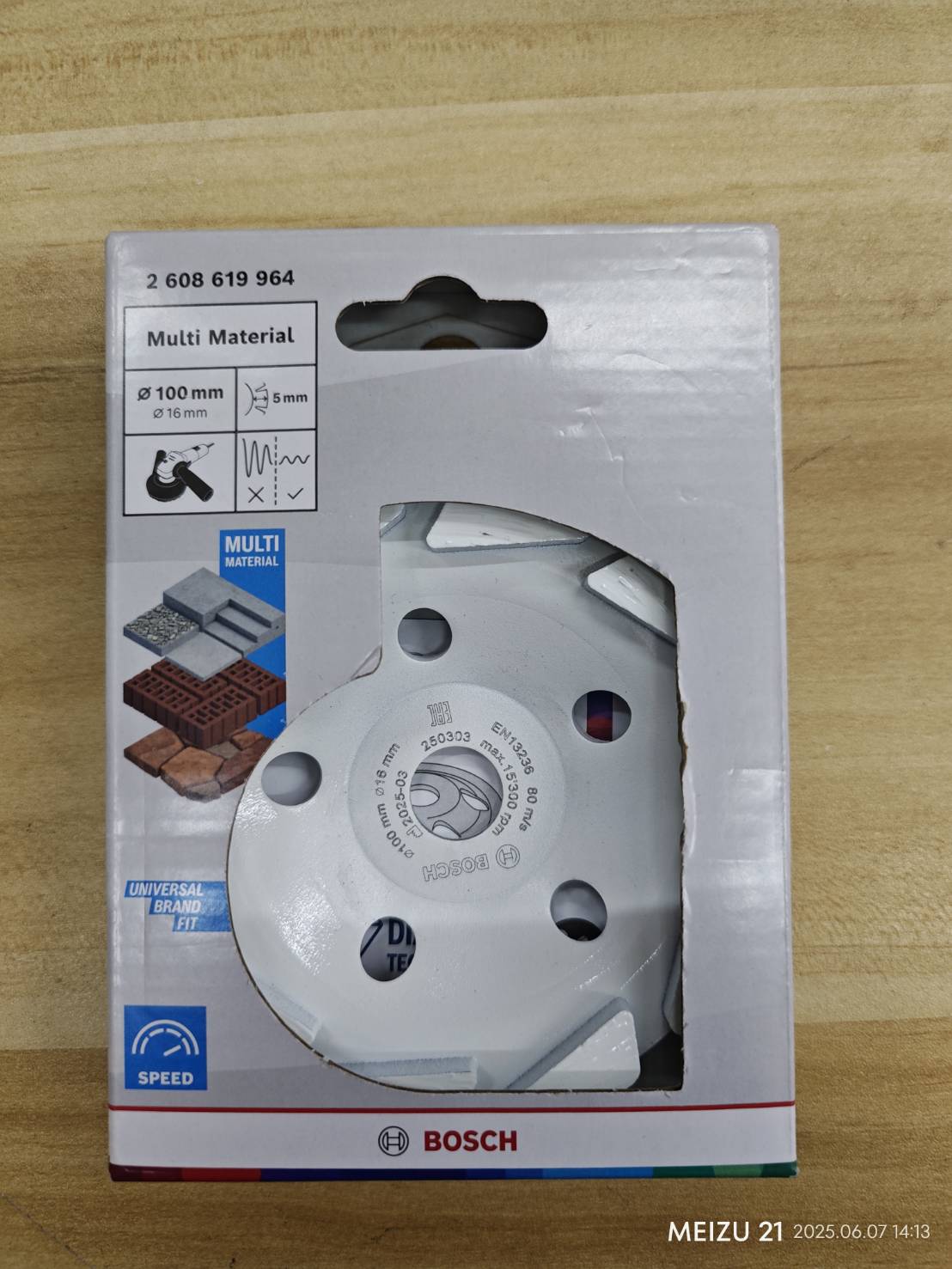 ถ้วยขัดเพชร 4นิ้ว BOSCH 2608619964