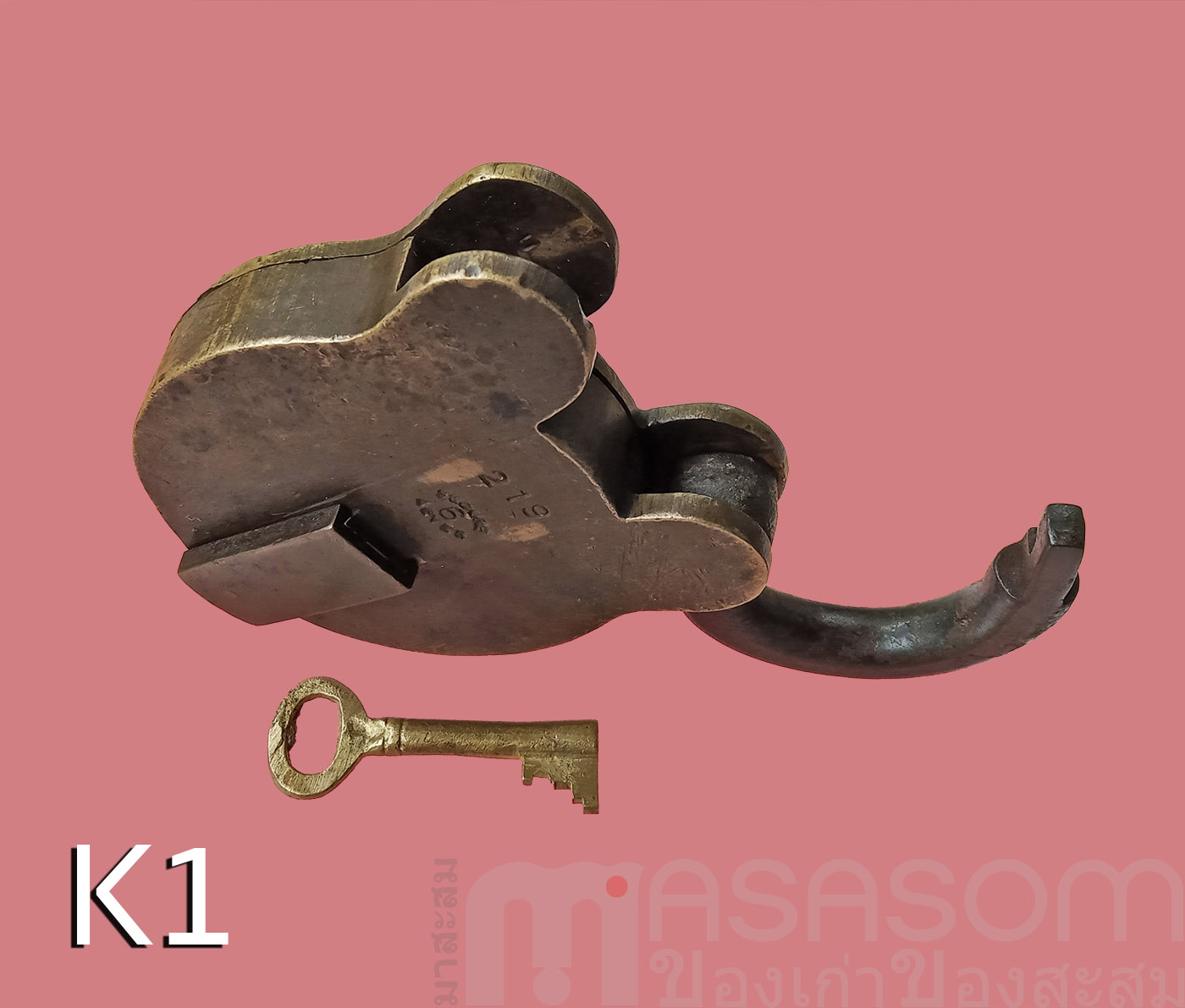 กุญแจทองเหลืองโบราณ