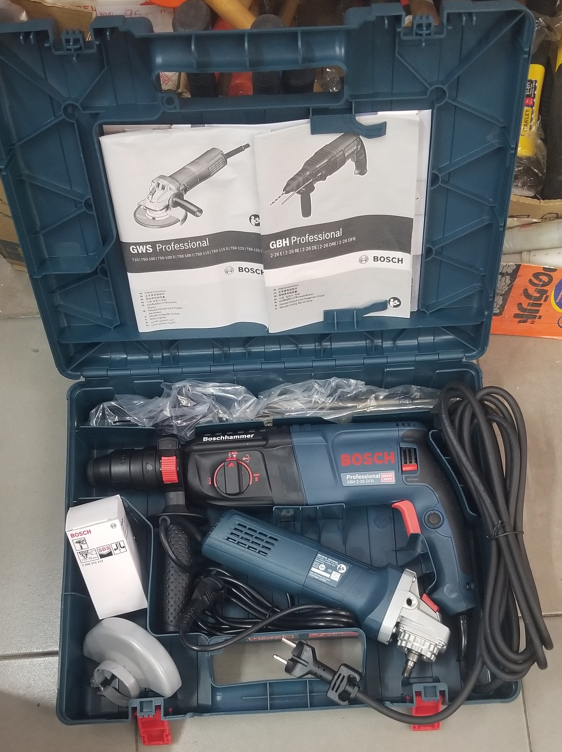 คอมโบ้ GBH2-26DFR+GWS750-100 BOSCH