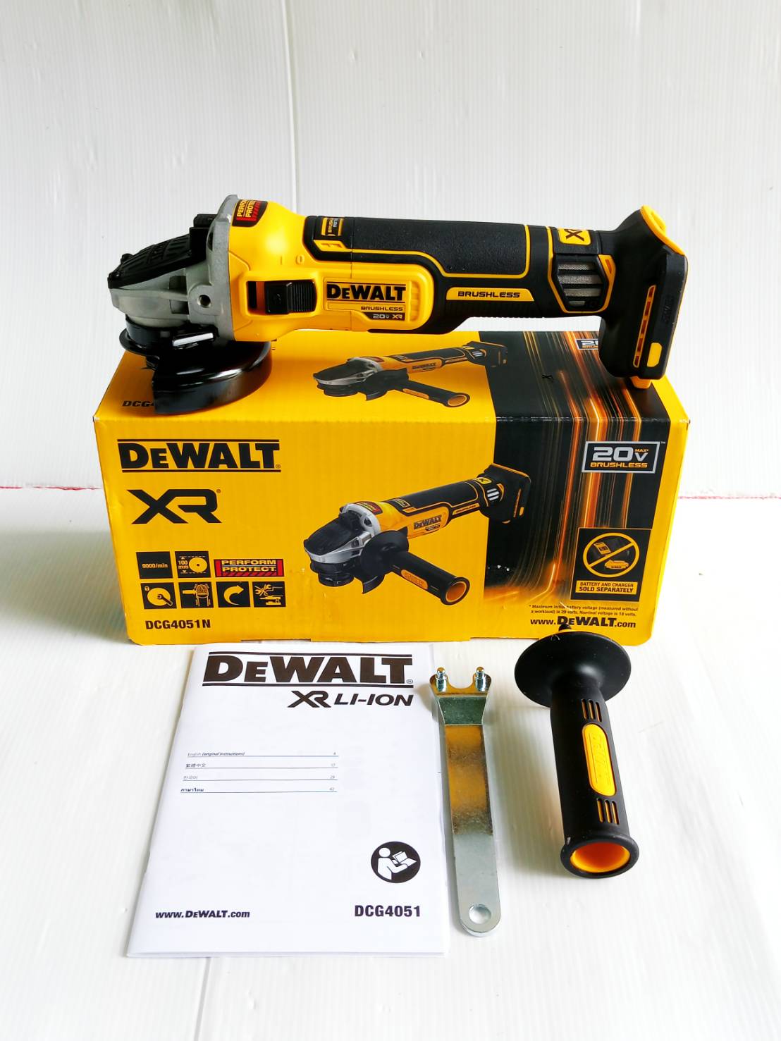 หินเจียรไร้สาย20V DCG405N DEWALT
