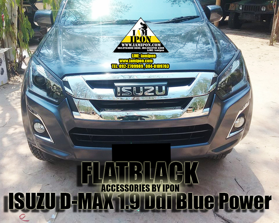 HEAD LAMP ISUZU D-MAX 1.9 Ddi Blue power FLATBLACK ครอบไฟหน้าดำด้านอีซุซุดีแม็กบลูเพาเวอร์