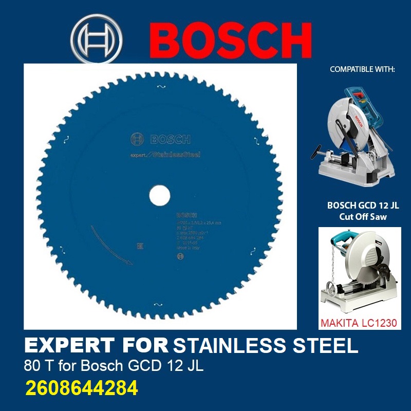 ใบเลื่อยตัดสแตนเลส 12"x80T BOSCH #2608644284