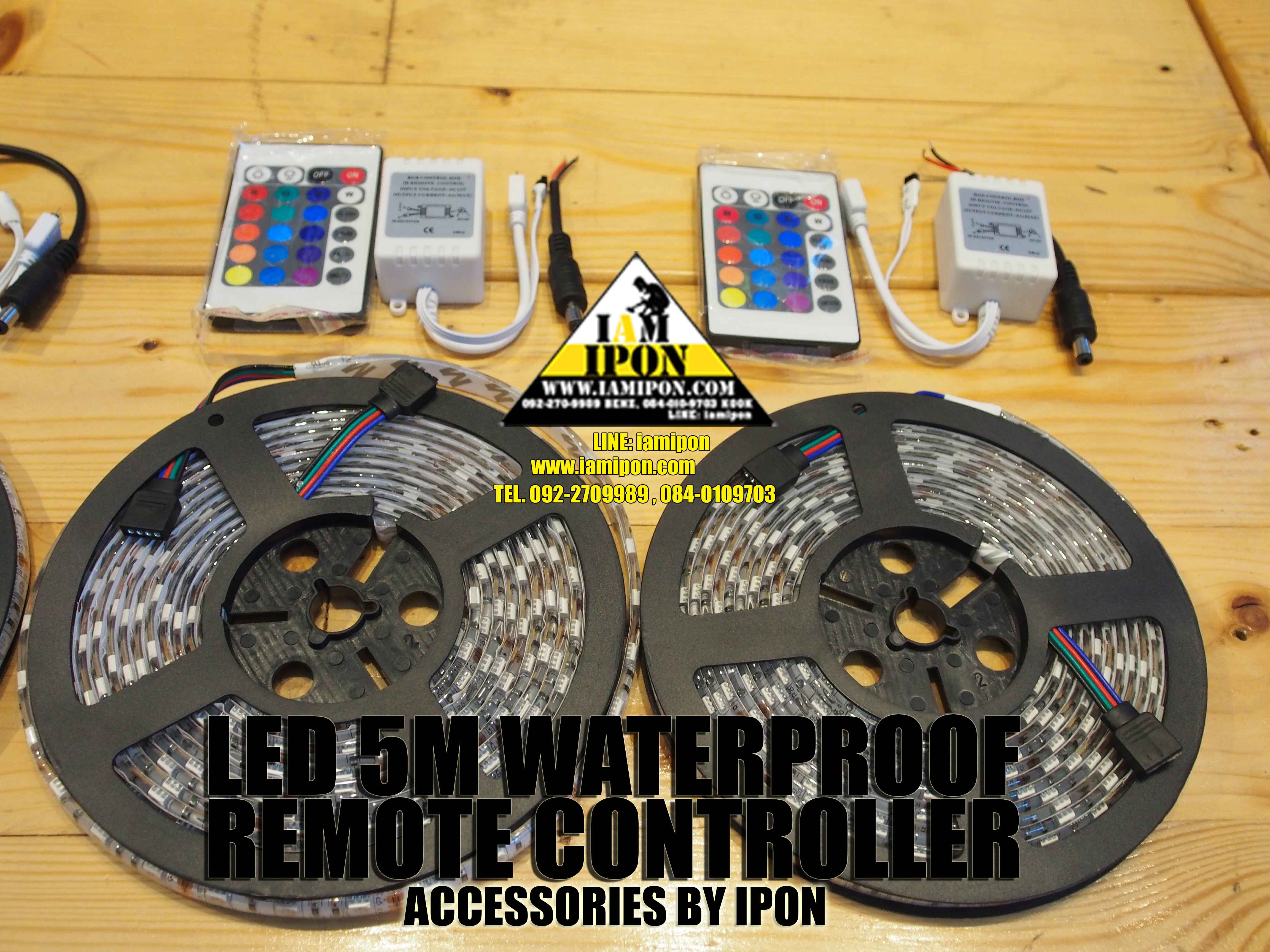 LED 5M WATERPROOF REMOTE CONTROLLER ไฟเส้น 5M กันน้ำ ปรับสีได้ 16 เฉด 5 step
