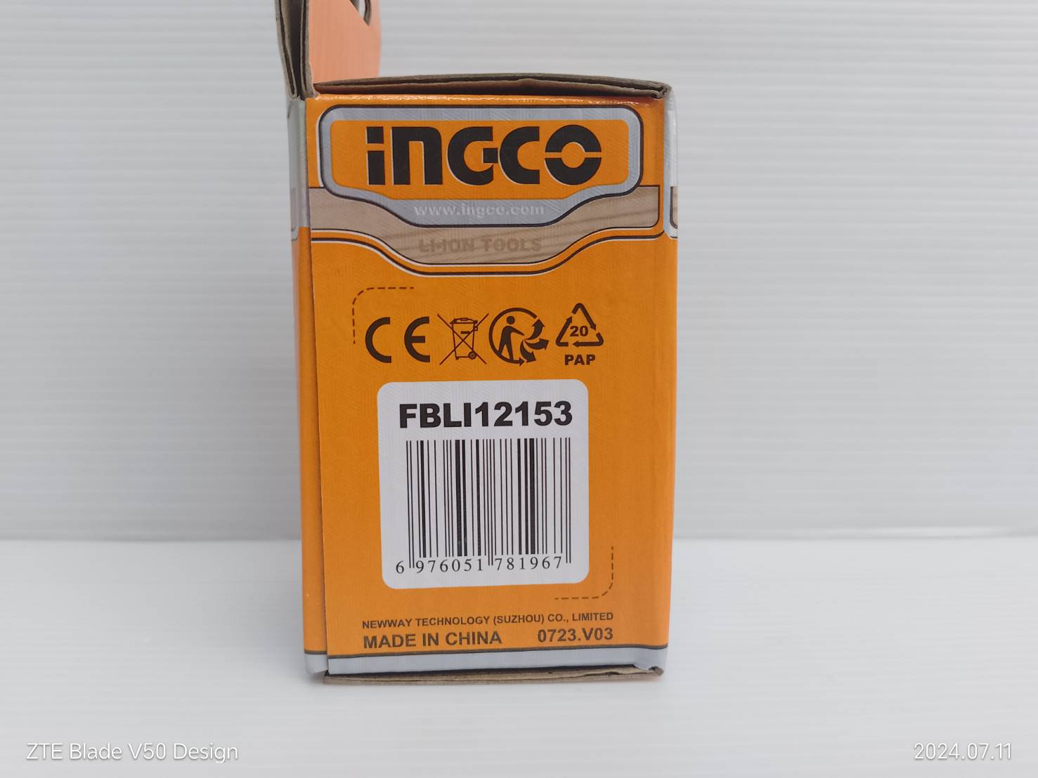 INGCO แบตเตอรี่ไอออน 12 V ขนาด 1.5AH (ชาร์จ TYPE C) รุ่น FBLI12153 ใช้กับสว่านไร้สาย 12V INGCO ทุกกรุ่น