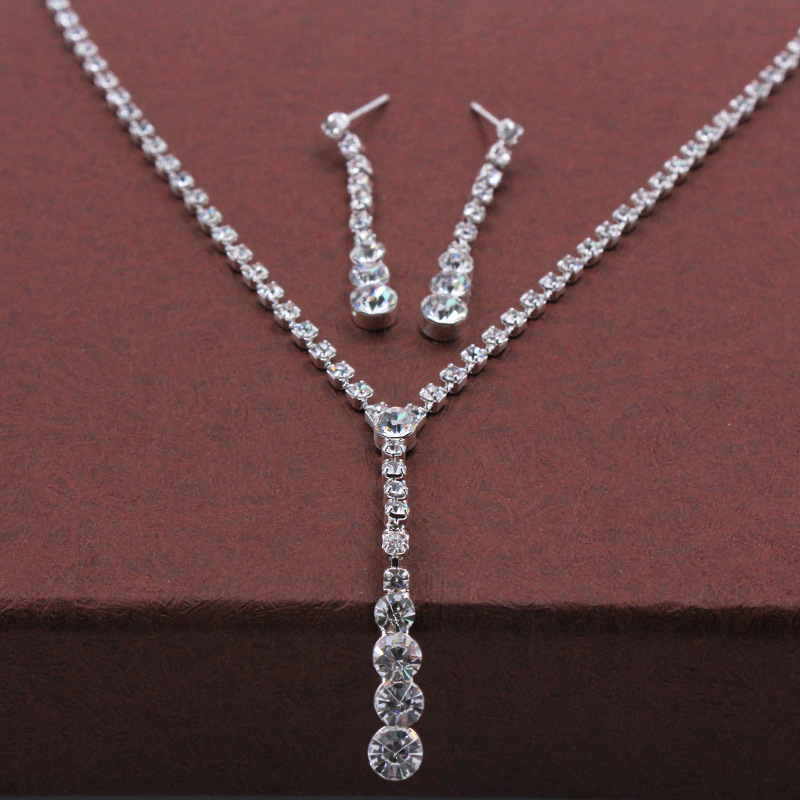 (พร้อมส่ง) สร้อยคอ+ต่างหู 005 (เข็ม)