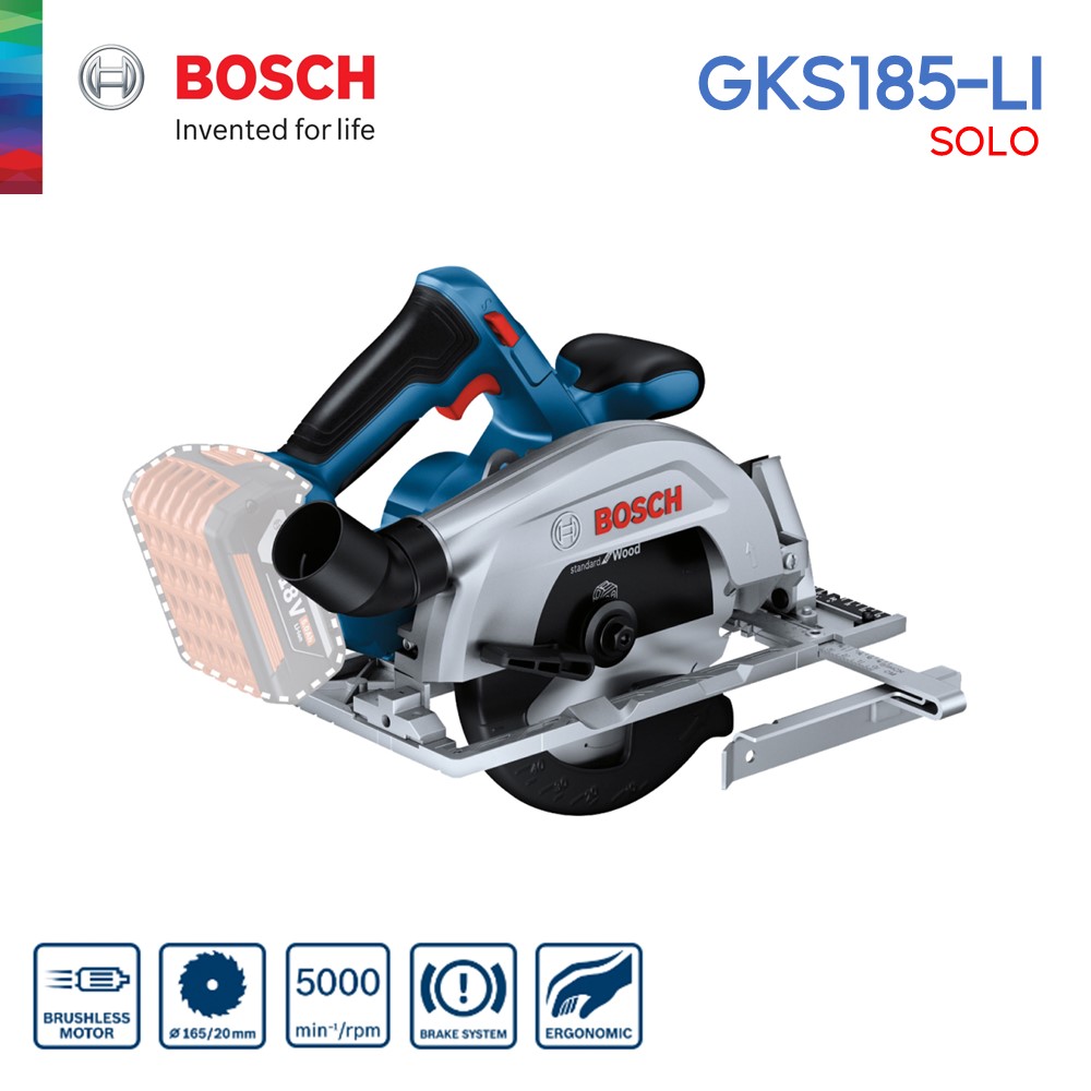 เลื่อยวงเดือนไร้สาย GKS185-LI BOSCH SOLO