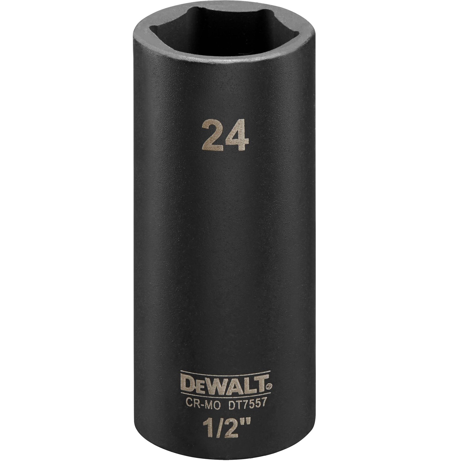 DEWALT ลูกบ๊อกซ์ยาว 1/2 นิ้ว(4 หุน) ขนาด 24 มม. DT7557-QZ