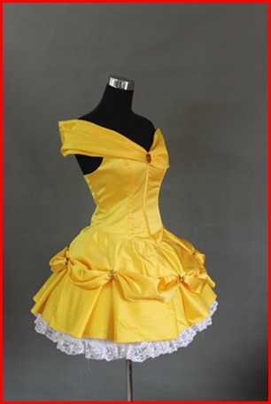 ชุดเจ้าหญิงเบล แบบสั้น