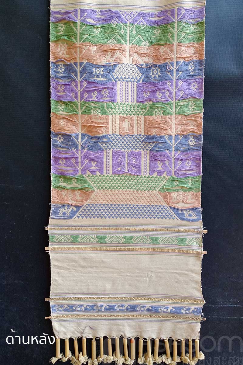 ตุงไทลื้อเล็กลายปราสาท