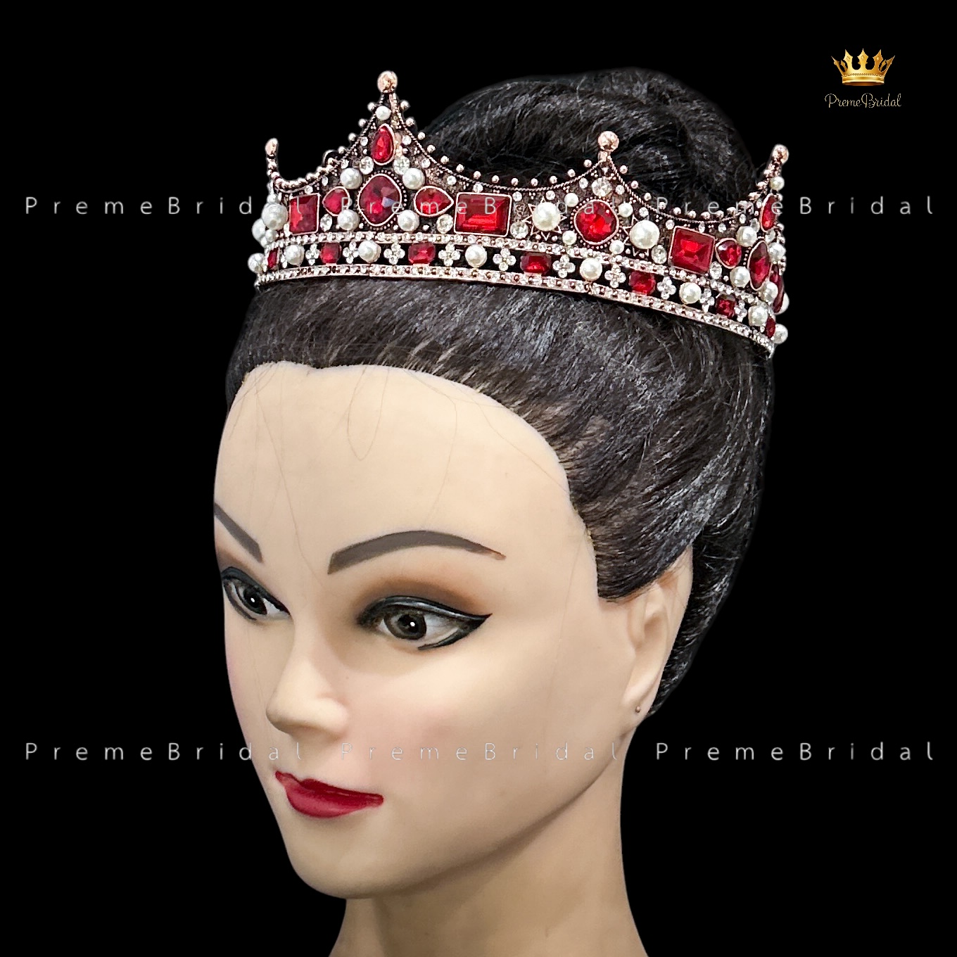 (พร้อมส่ง) มงกุฏผู้ชาย 035 สีแดงวินเทจ มงกุฎผู้ชาย มงกุฎเจ้าชาย งานสวย ปราณีต QCเพชรทุกเม็ด