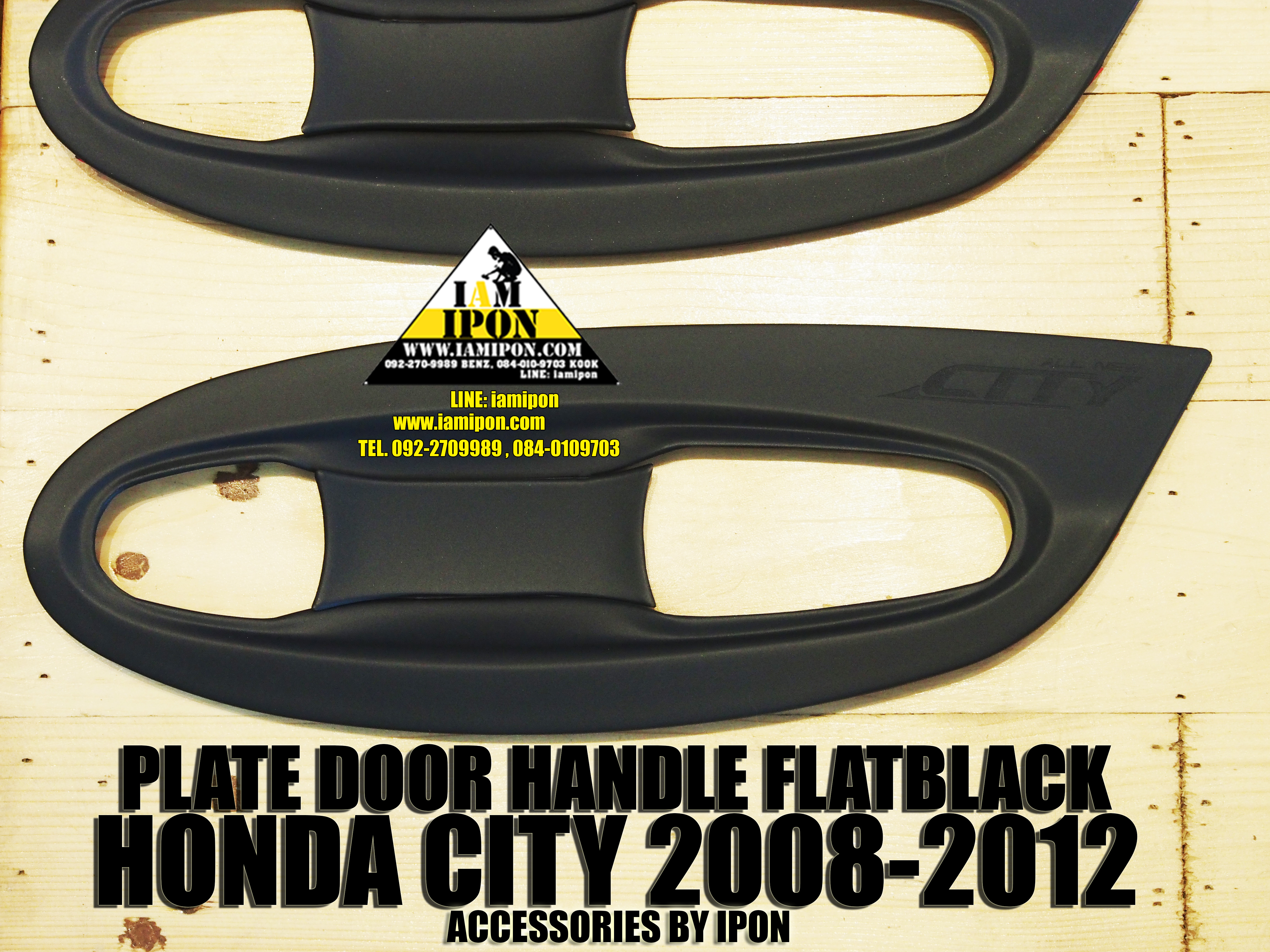 PLATE DOOR HANDLE HONDA CITY 2008-2012 FLATBLACK เบ้ารองมือเปิดดำด้านฮอนด้าซิตี้ 2008-2012