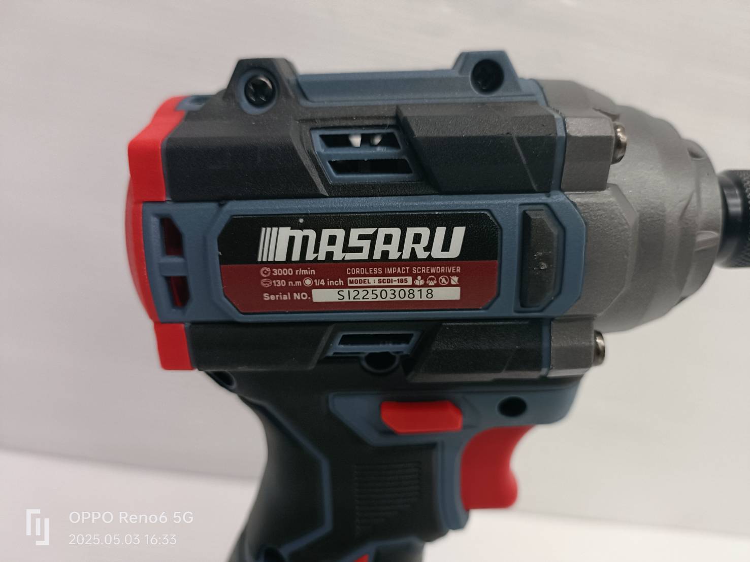 ไขควงกระแทกไร้สาย สว่าน Masaru รุ่น SCDI-185 แบตเตอรี่ลิเธียม 16.8V เจาะสกรู ขันได้ 3 ระดับ