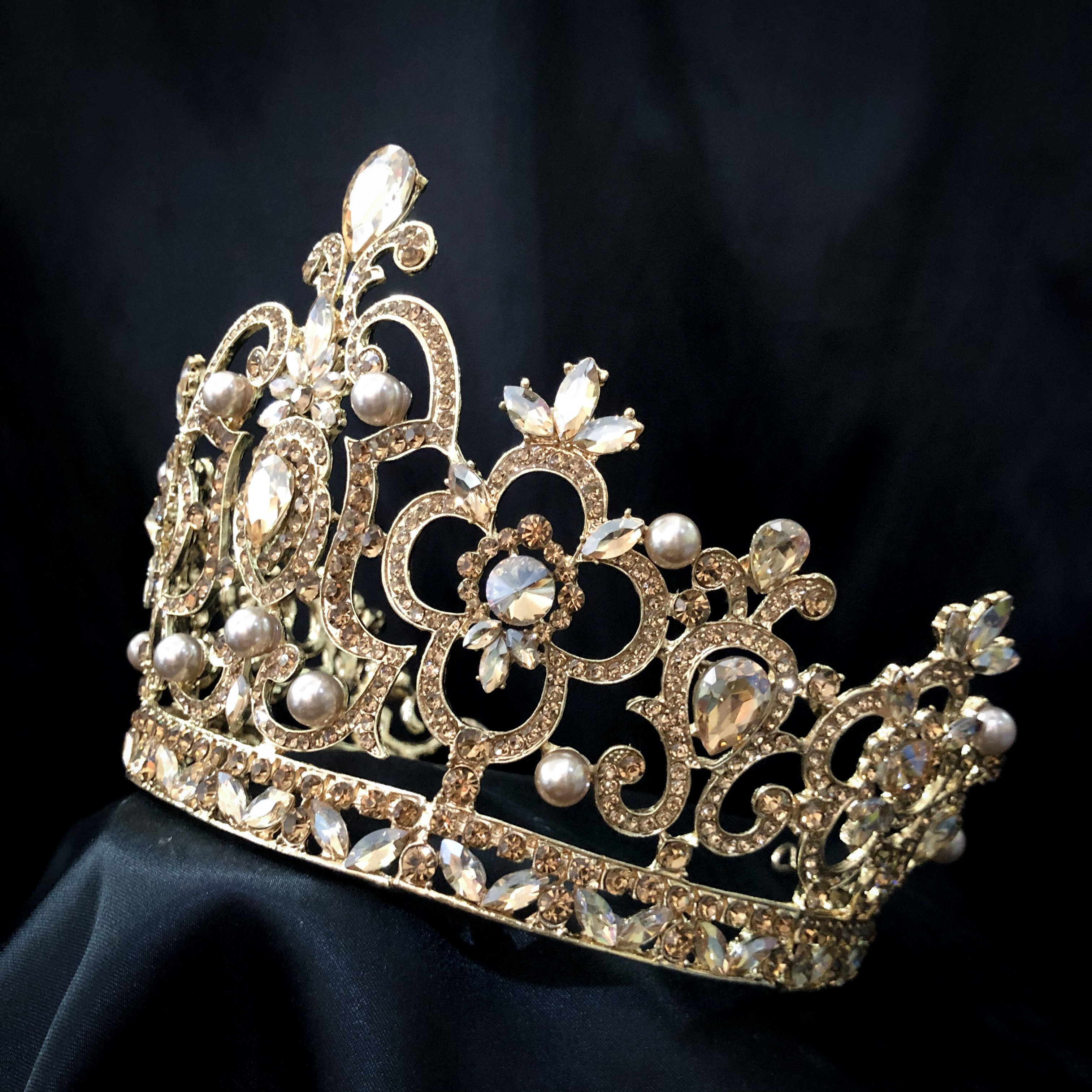 (พร้อมส่ง) เทียร่า 166 สีทอง-เหลือง มงกุฎนางงาม มงกุฎเจ้าหญิง งานสวย ปราณีต QCเพชรทุกเม็ด สินค้าพร้อมส่งจากไทย