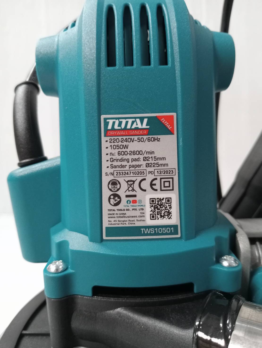 Total เครื่องขัดผนังปูนและฝ้า กำลัง 1050W รุ่น TWS10501