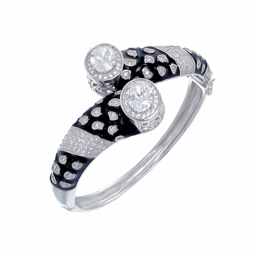 กำไลเงินแท้925ประดับเพรชแท้สวิส เกรดดี น้ำใส