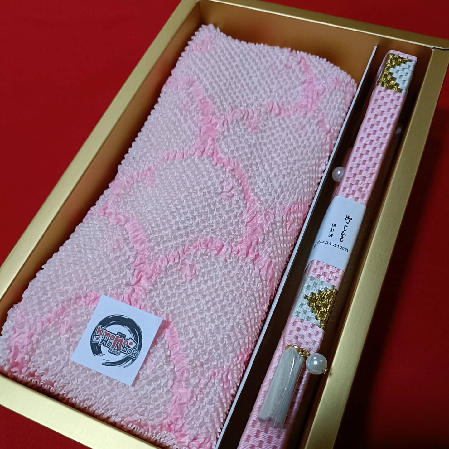 setผ้าชิโบริ+เชื่อกประดับโอบิ ชมพู08