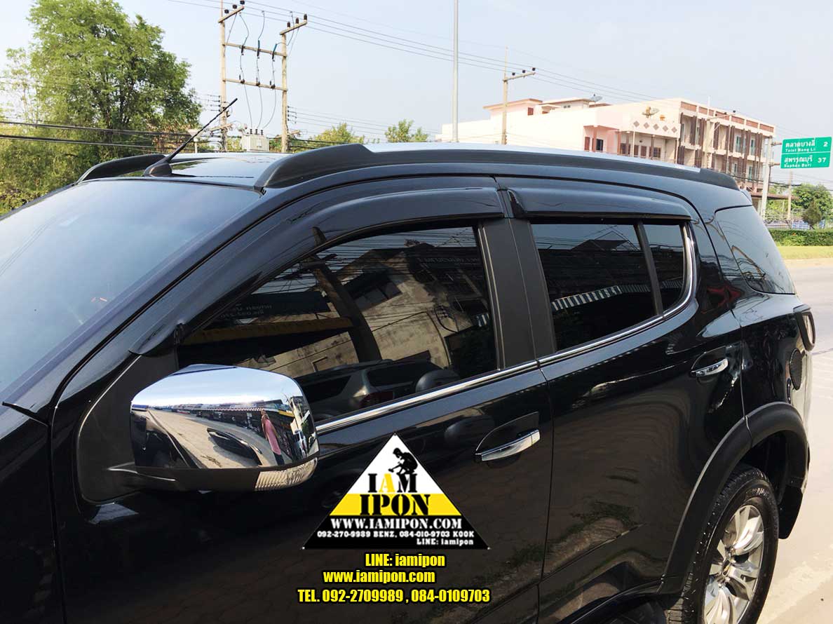 WINDOW RAIN VISOR CHEVROLET TRAILBLAZER BLACK กันสาดดำเชฟโรเลตเทรลเบลเซอร์