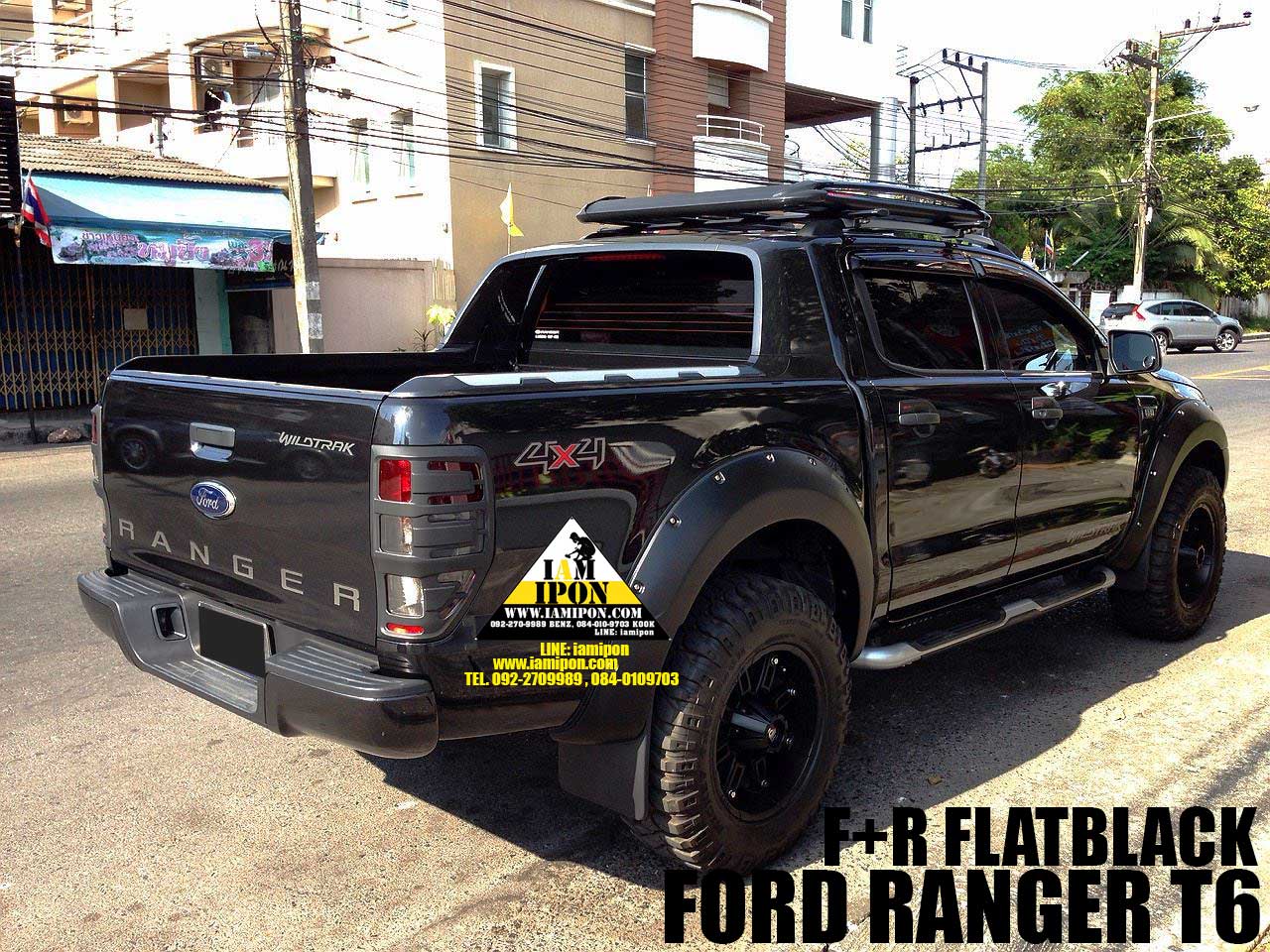 TRAIL LAMP COVER FORD RANGER T6- MC 2012-2015 FLATBLACK ครอบไฟท้ายดำด้านฟอร์ดเรนเจอร์ T6-MC 2012-2015
