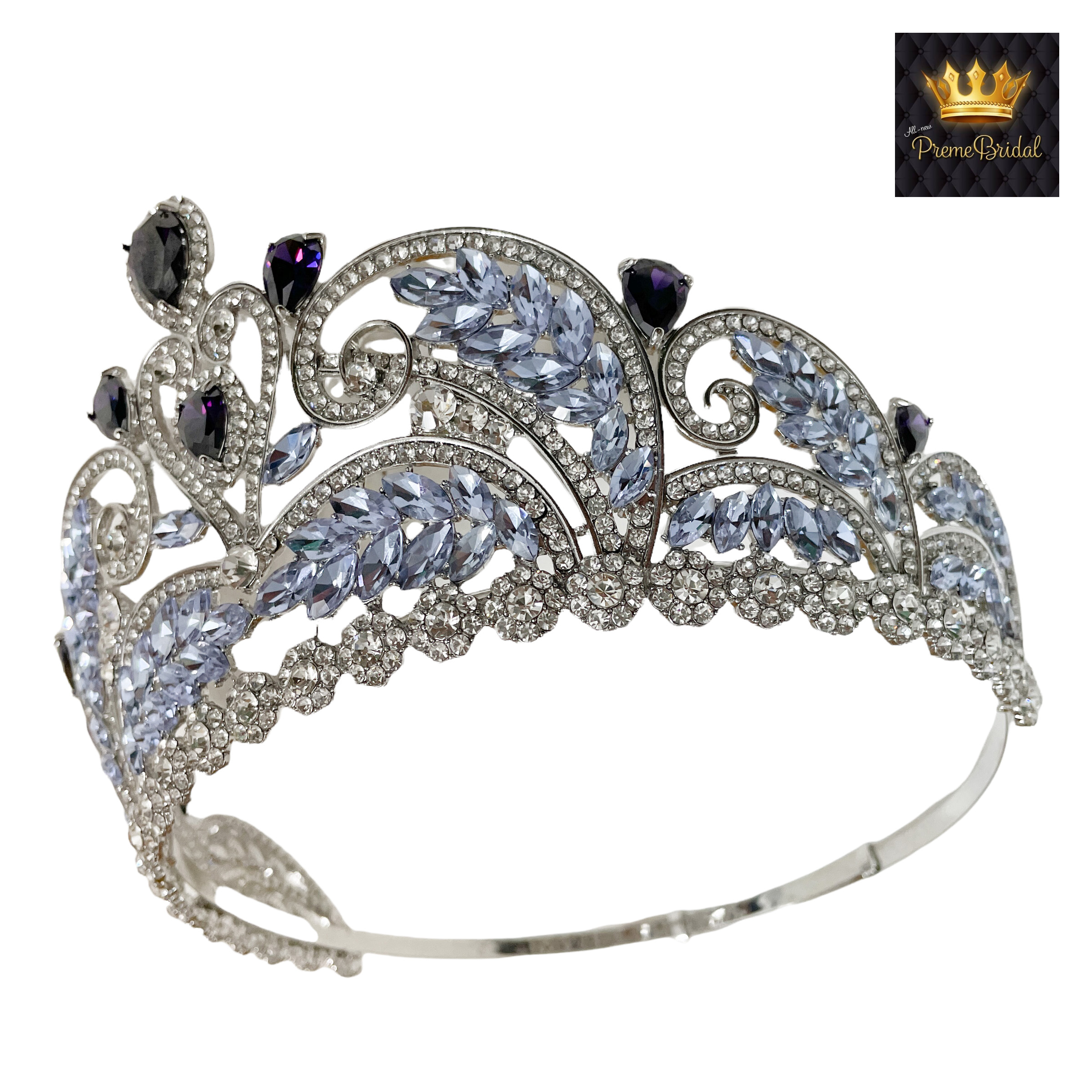 (พร้อมส่ง) มงกุฏ 087 สีม่วง มงกุฎนางงาม มงกุฎเพชร มงกุฎประกวด สินค้าพร้อมส่ง ไม่ต้องรอนาน งานพรีเมี่ยม